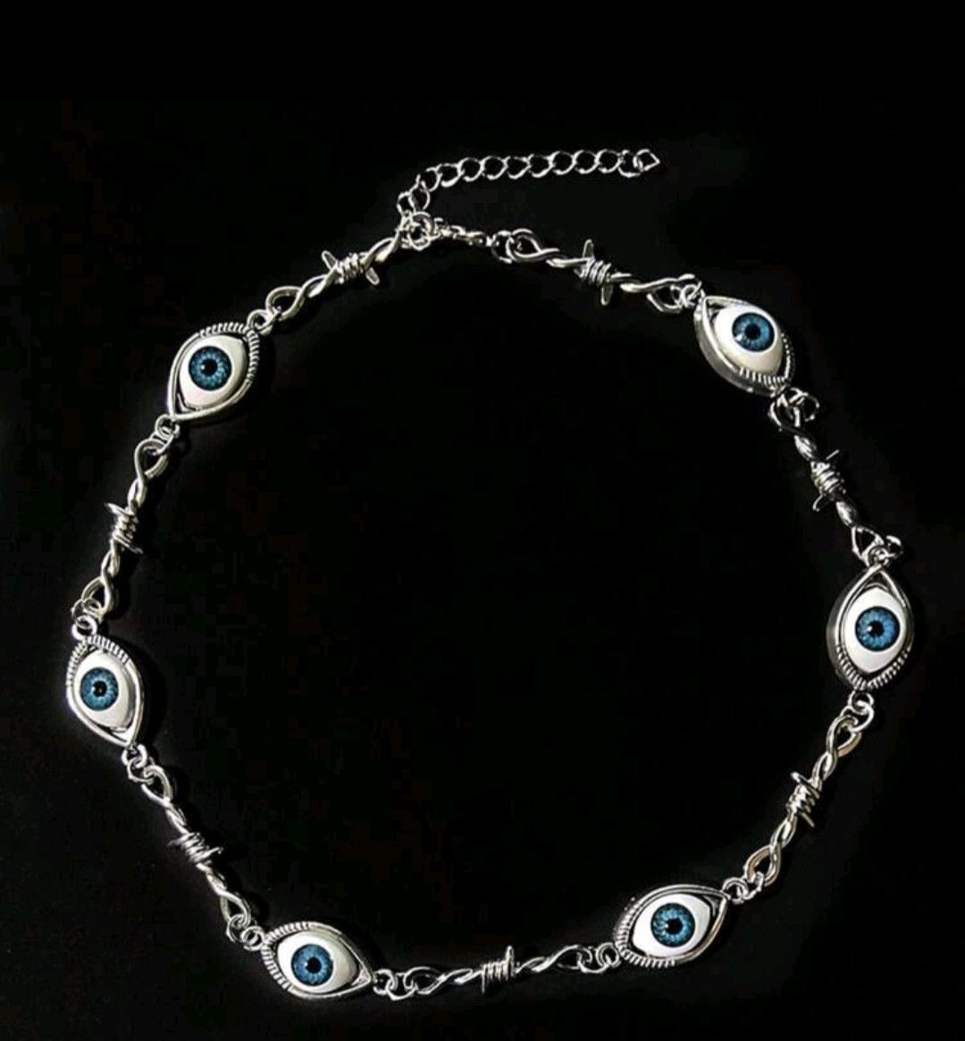 Japanese Brand × Jewelry Blue Eyes Necklace Allien Eyes Small Iron Wired Thorn Size ONE SIZE - 3 Thumbnail