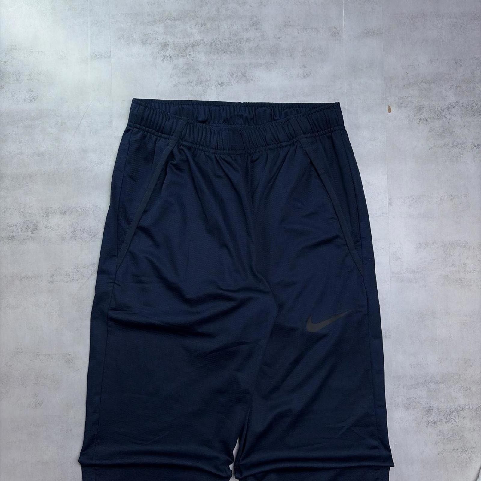 Nike Y2K Navy Nike Swoosh Grunge Loose Trackpants Size US 30 / EU 46 - 2 Thumbnail