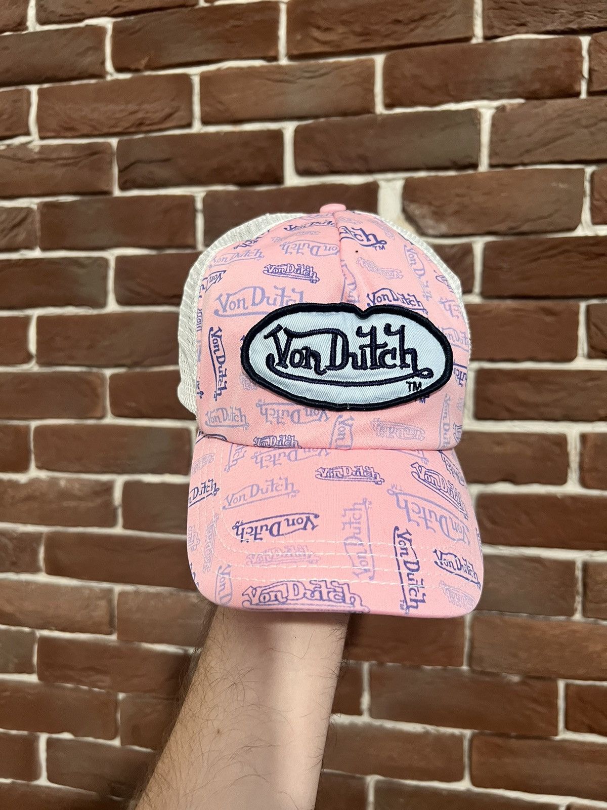 Von Dutch Rare Von Dutch Multi Logo Trucker Hat Y2K Drip Streetwear Size ONE SIZE - 3 Thumbnail