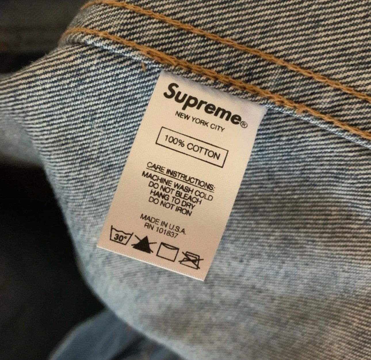 Supreme Supreme diamond stitch denim jacket in S Size US S / EU 44-46 / 1 - 4 Thumbnail