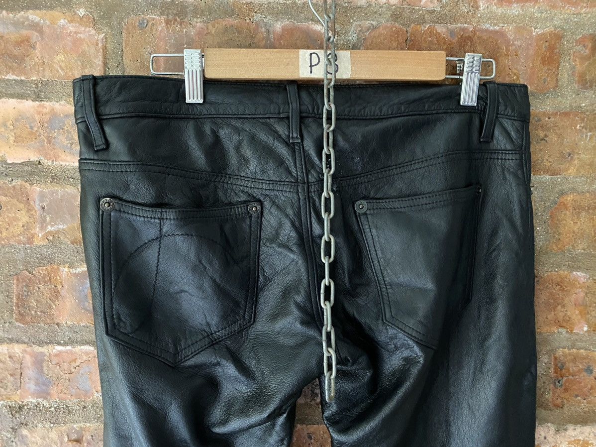 NO ID 2000s Lamb Leather Rider Zipper pants Size US 33 - 10 Thumbnail