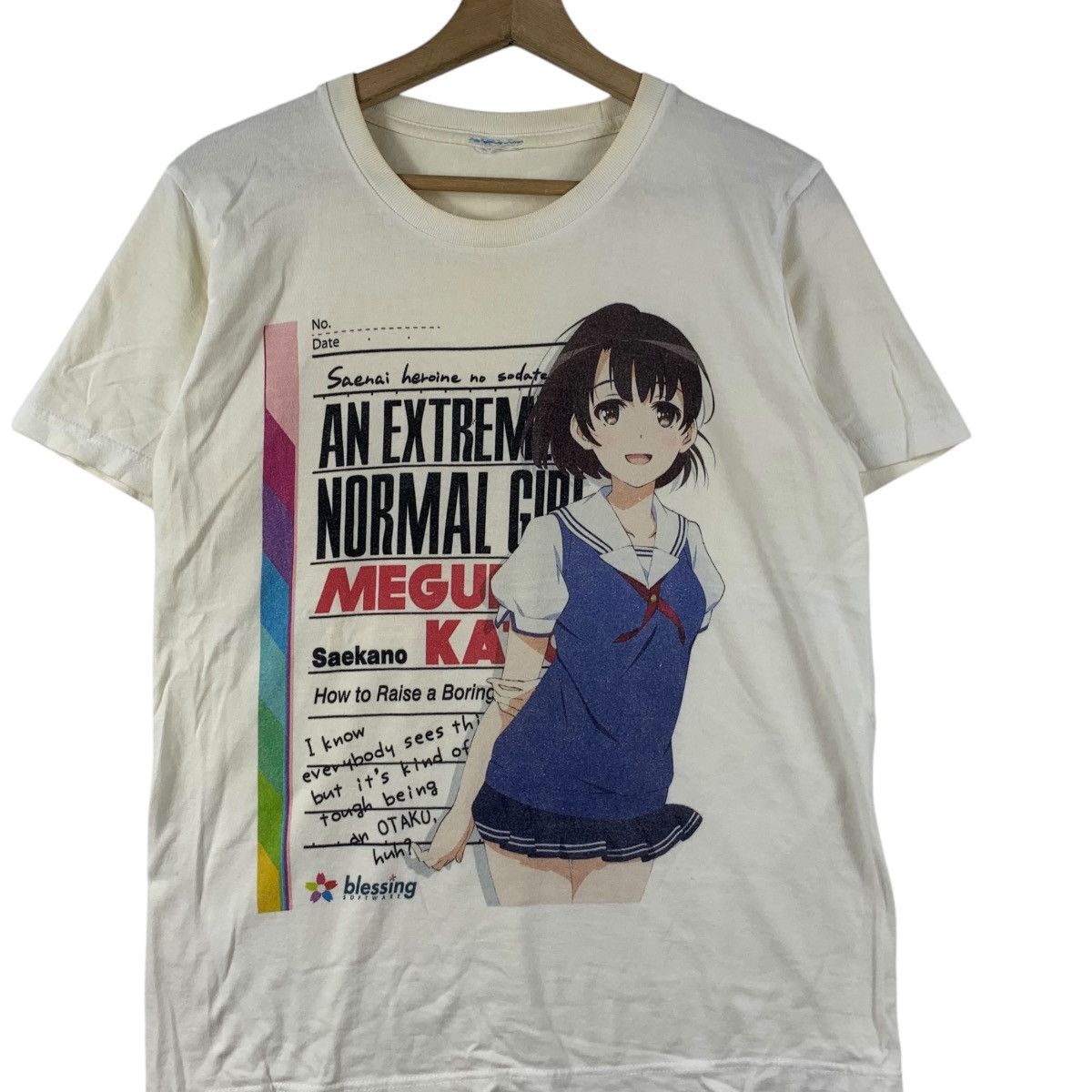 Vintage SAEKANO KATO MEGUMI How To Raise A Boring Girlfriend Tee Size US M / EU 48-50 / 2 - 3 Thumbnail