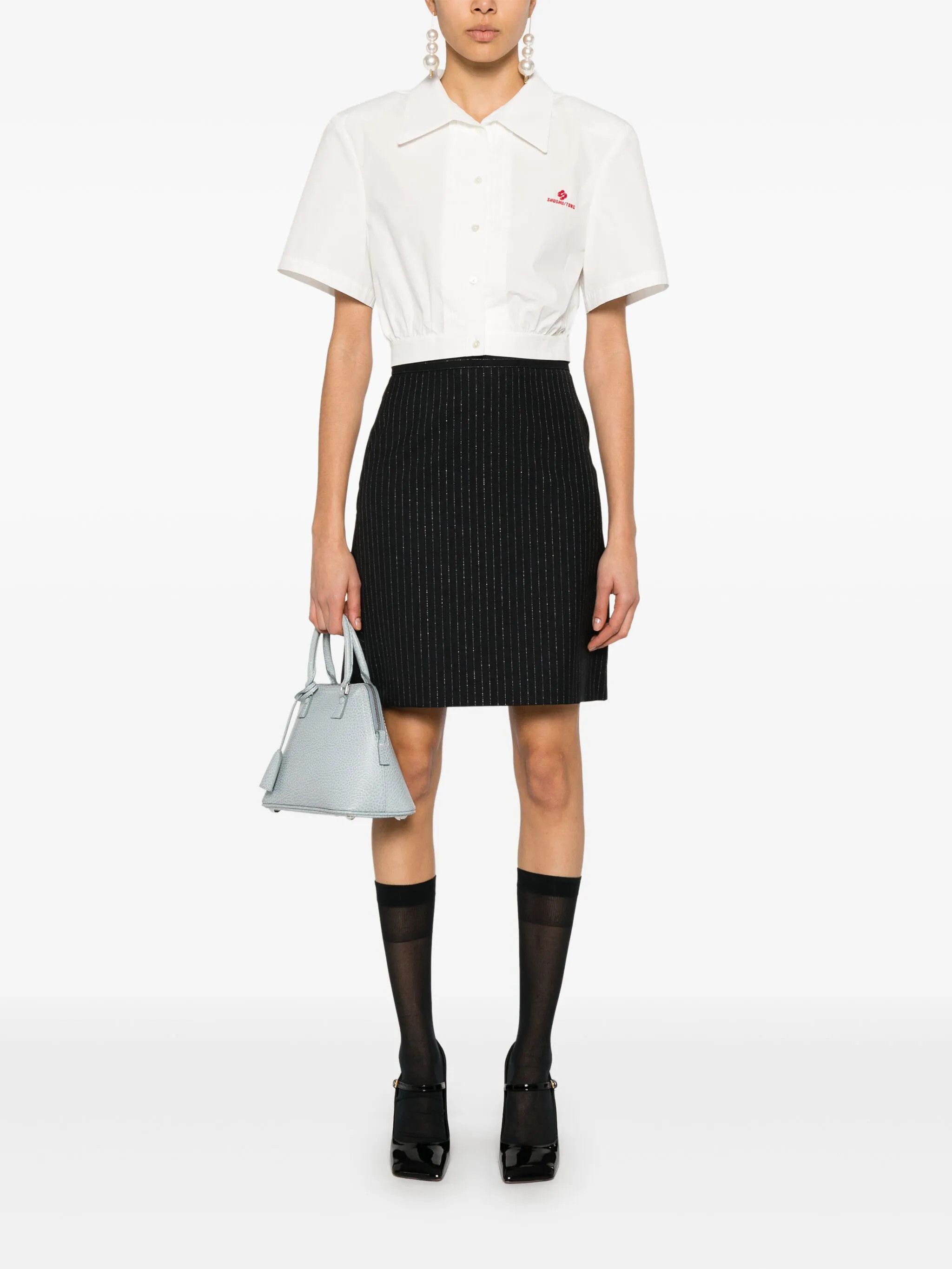 Alexander McQueen o1y0325 Mini Skirt in Black Size 28" / US 6 / IT 42 - 2 Thumbnail