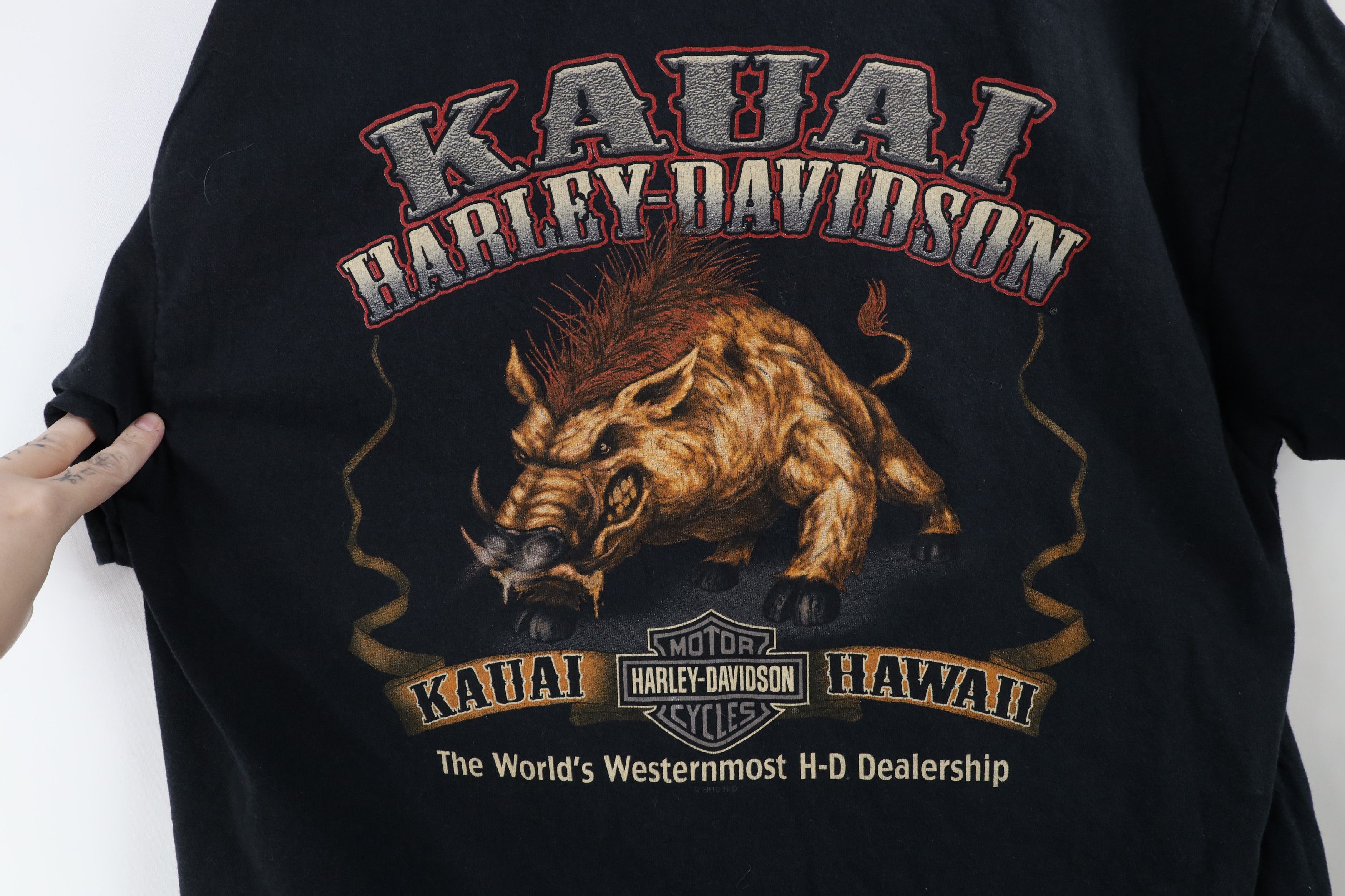 Harley Davidson × Vintage Vintage Y2K Harley Davidson Hawaii Hog Motorcycle T-Shirt Size US XL / EU 56 / 4 - 7 Thumbnail