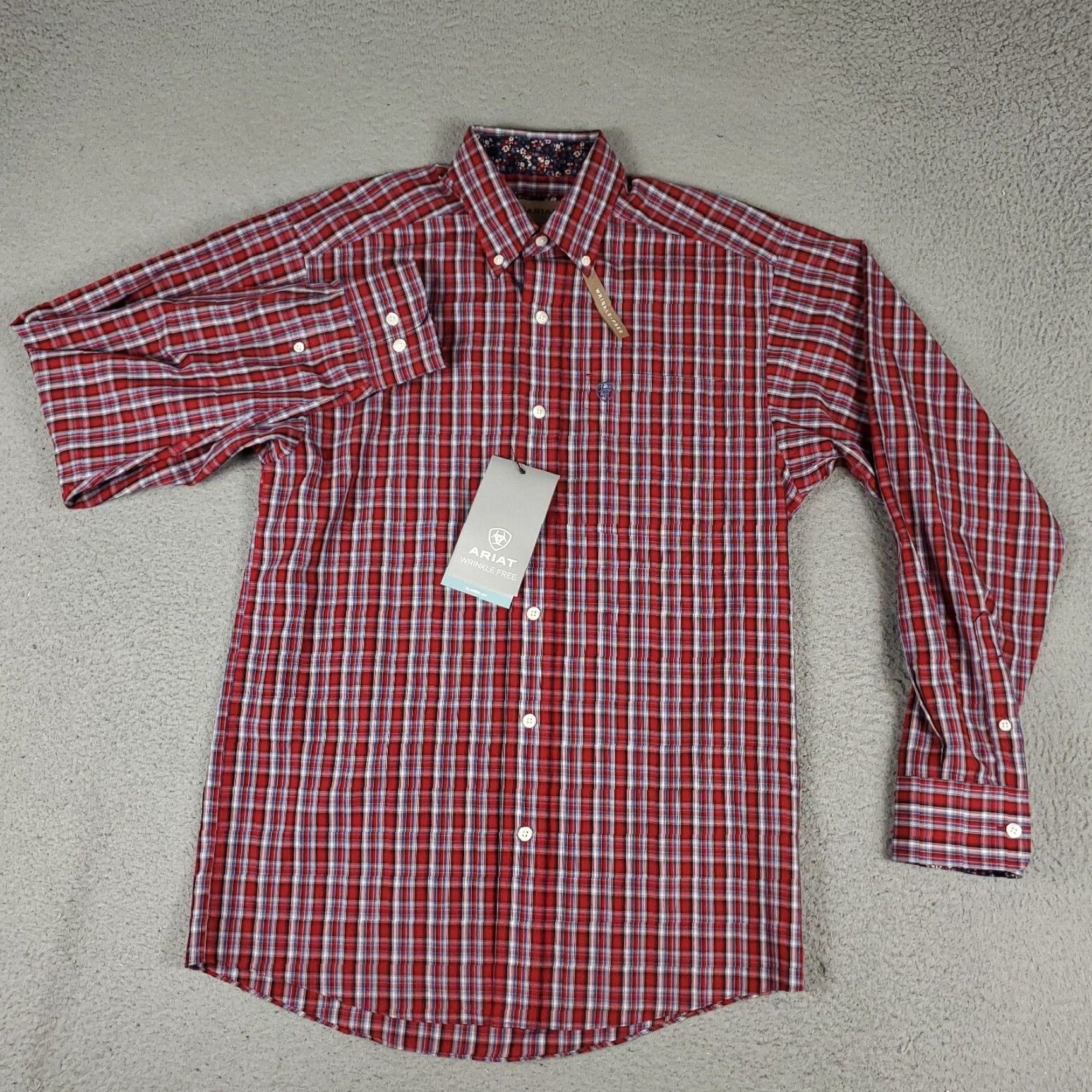 Ariat Ariat Mens Shirt XS Blue Plaid Long Sleeve Button Up Casual Business Formal Workwear Size US XS / EU 42 / 0 - 2 Thumbnail
