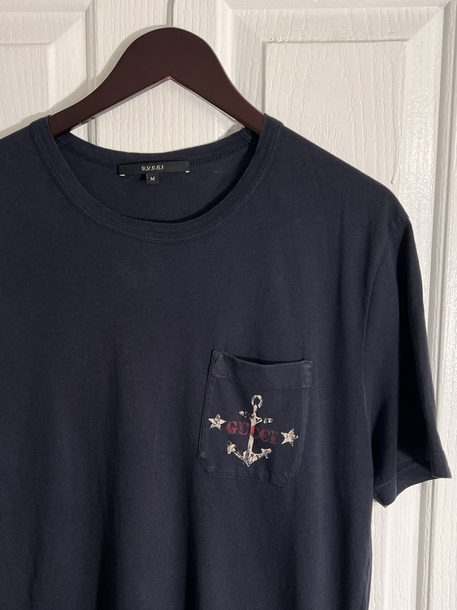 Gucci GUCCI Short Sleeve Shirt Graphic Logo Pocket Blue Medium Size US S / EU 44-46 / 1 - 3 Thumbnail