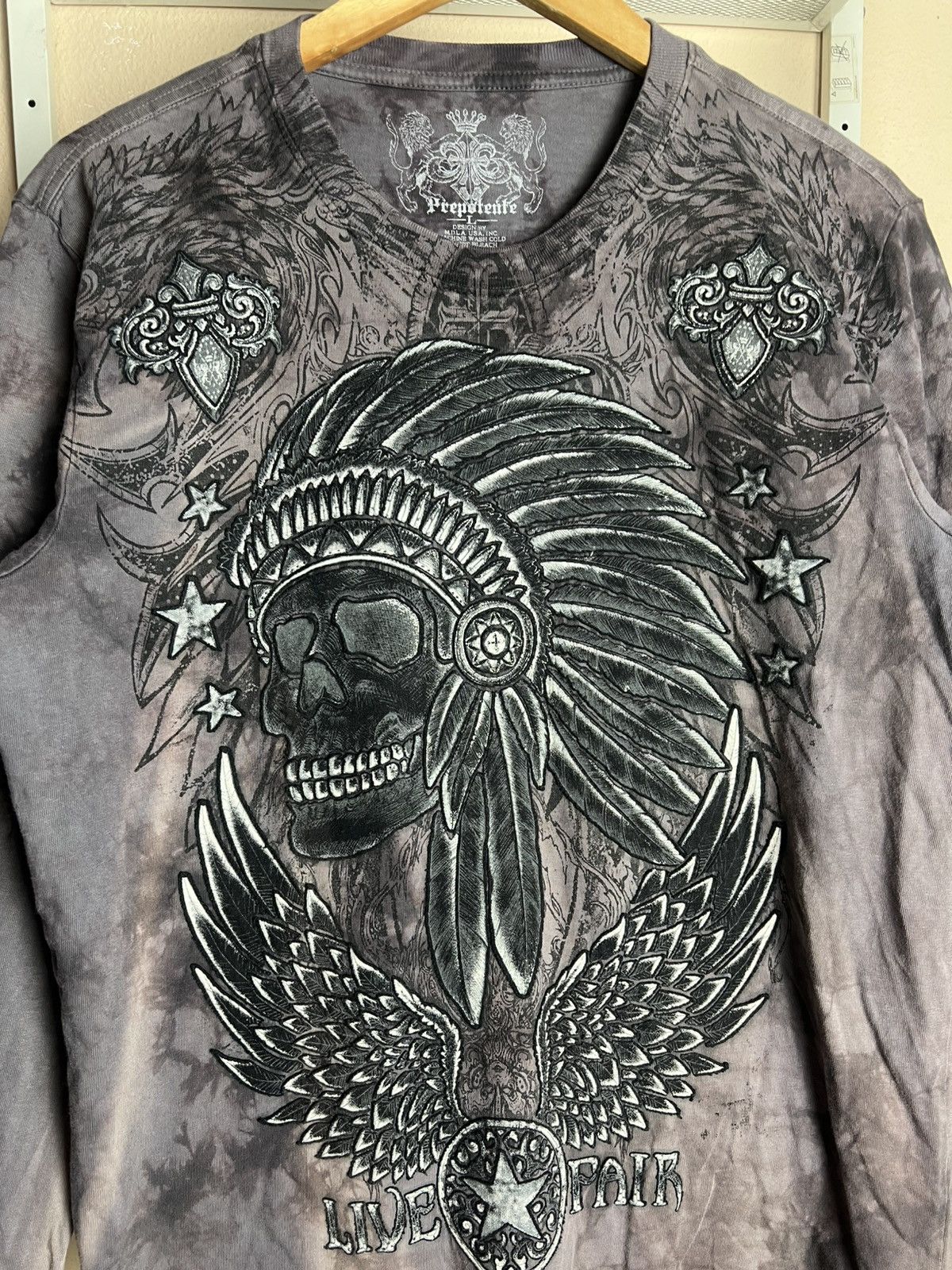 Vintage Rare Prepotente Punk Full Embroidery Print Acid Wash Size US S / EU 44-46 / 1 - 2 Thumbnail