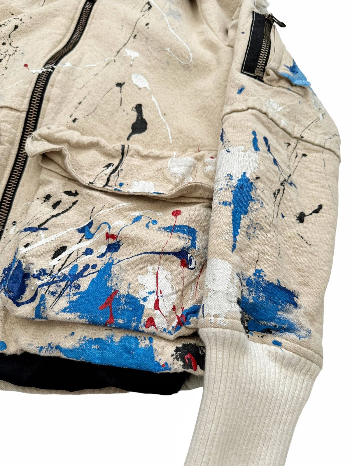 Greg Lauren Sz0 Sample Painted Puffer Canvas Parka Size US XS / EU 42 / 0 - 2 Thumbnail