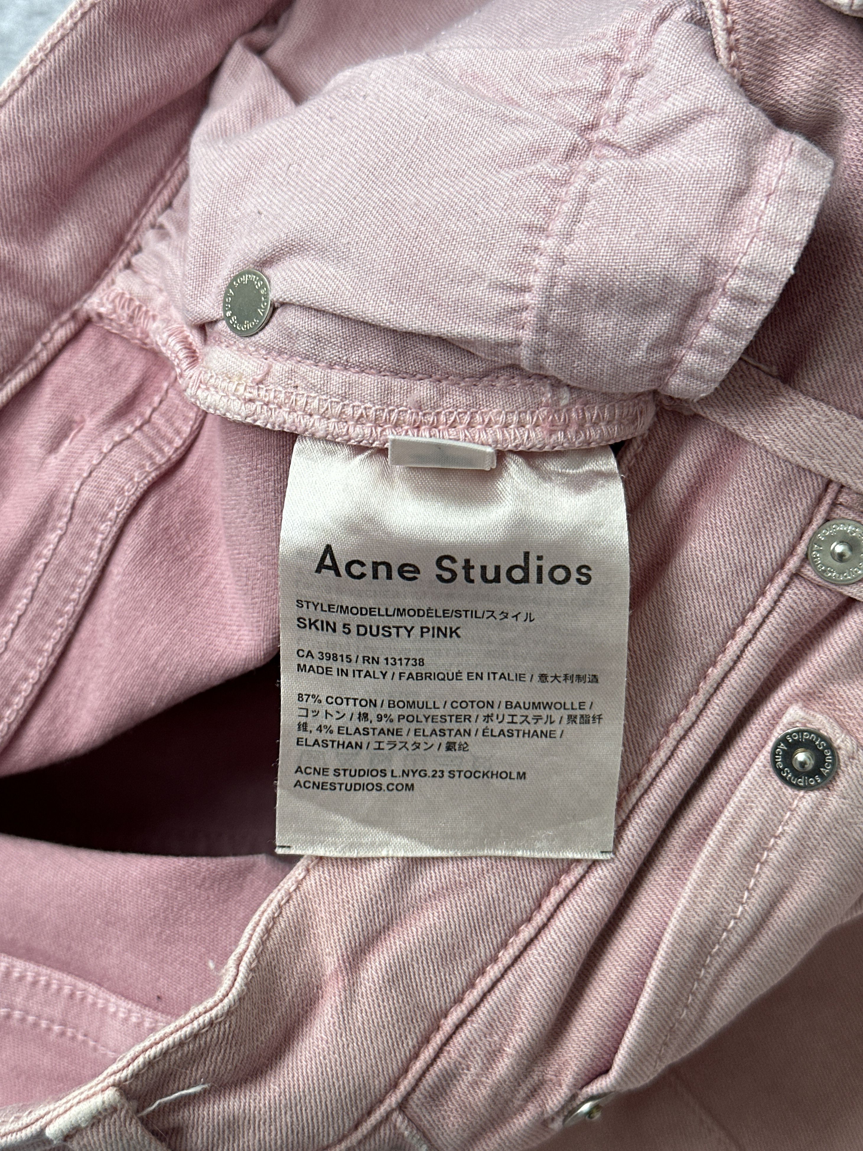 Acne Studios Acne Studios Skinny Pink Denim Pants Jeans 28x32 Size 28" / US 6 / IT 42 - 10 Thumbnail