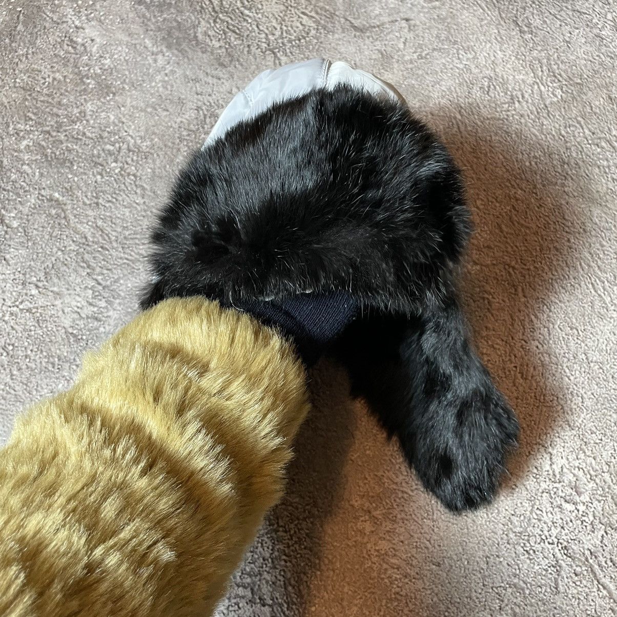 Vintage Vintage 90s Mohair Beanie Ushanka Faux Fur Grunge Black OS Size ONE SIZE - 5 Thumbnail