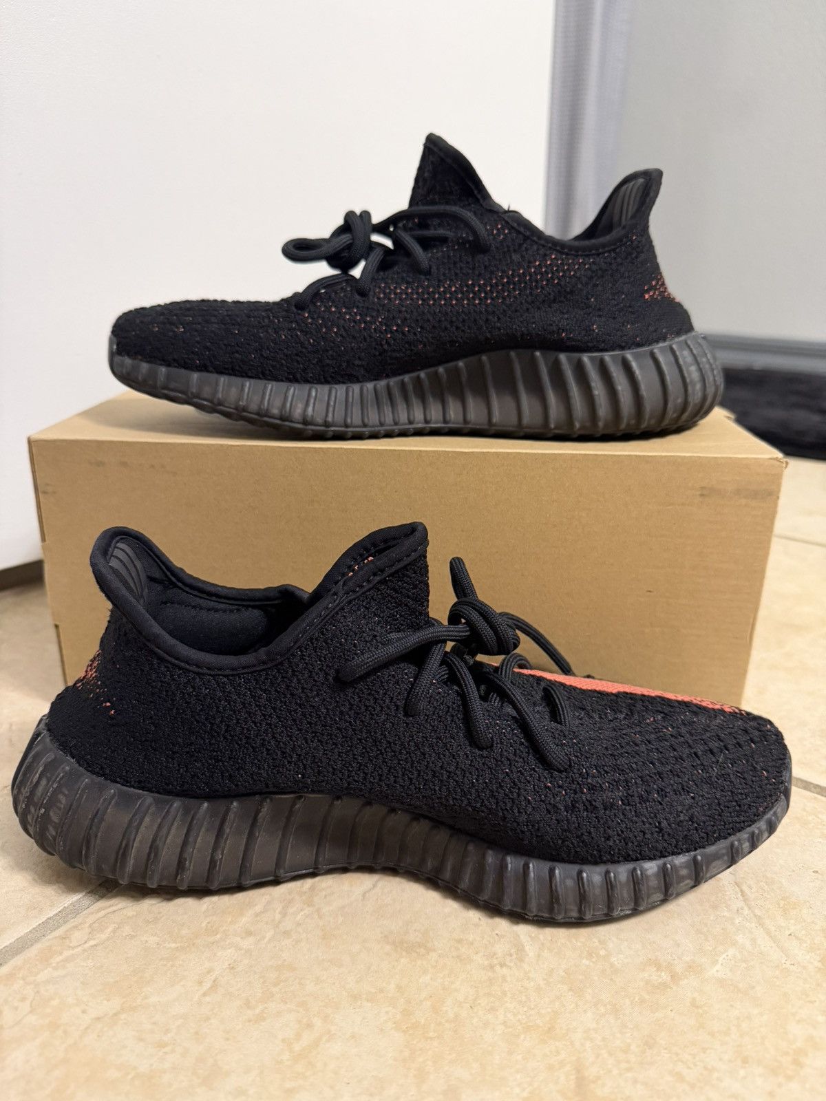 Yeezy Adidas Yeezy 350 V2 Boost Red Stripe Size US 8 / EU 41 - 2 Thumbnail