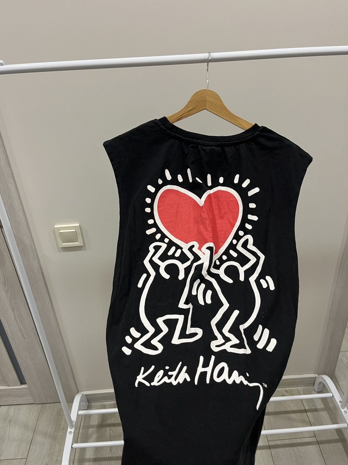 Keith Haring Vintage Keith Haring Big Logo T-shirt Black Y2K Streetwear Size US L / EU 52-54 / 3 - 6 Thumbnail