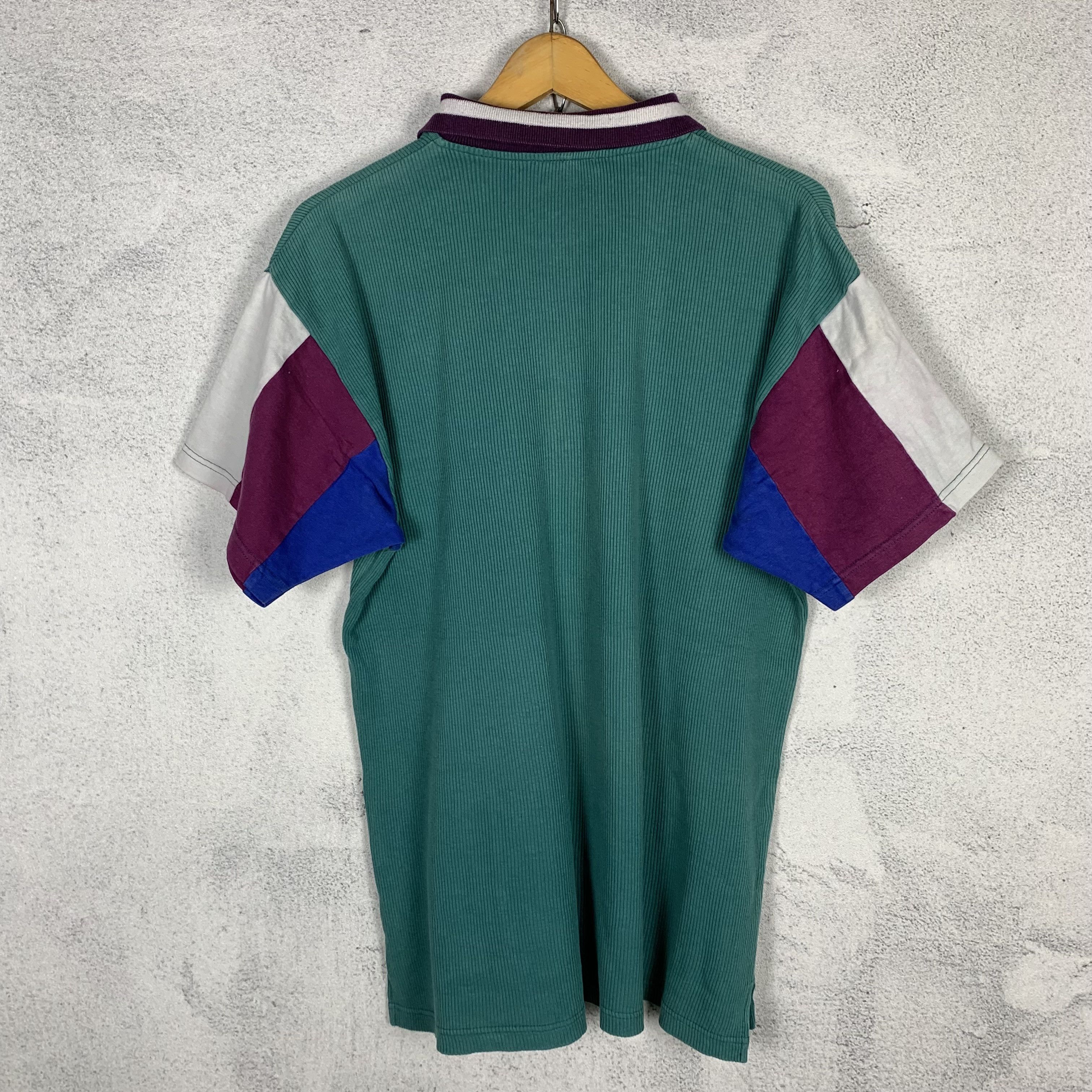 Reebok 90s Reebok Multicolor Polo Shirt Colorblock Size US M / EU 48-50 / 2 - 2 Thumbnail