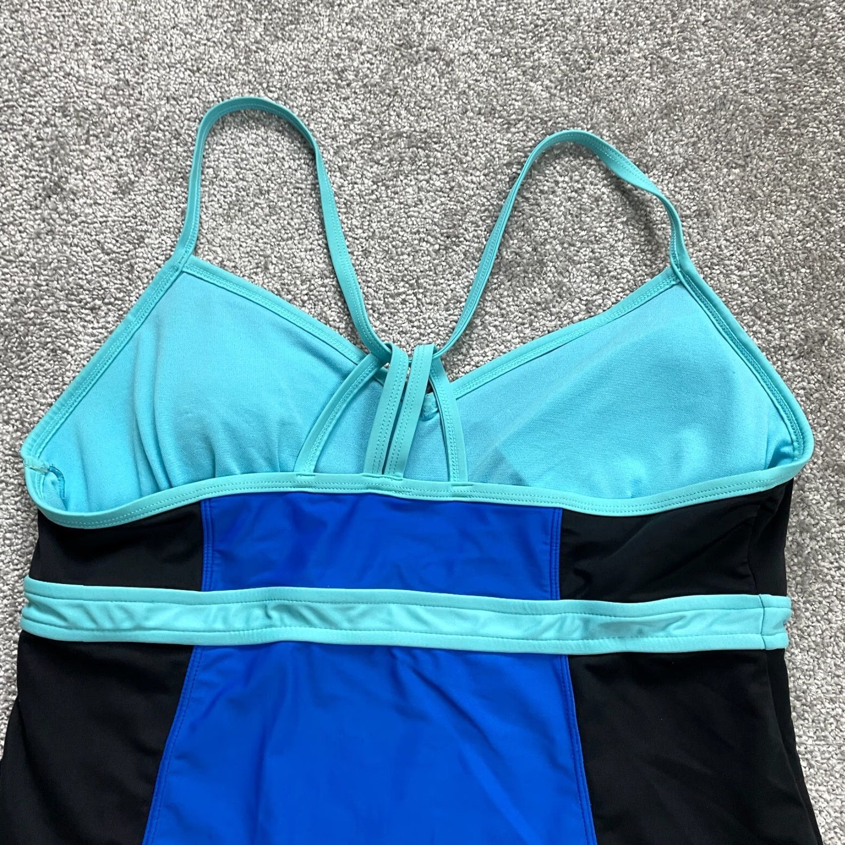Vintage Danskin Tankini Swimwear Top Women XL Blue Padded Spaghetti Strap Beach Size XL / US 12-14 / IT 48-50 - 4 Thumbnail
