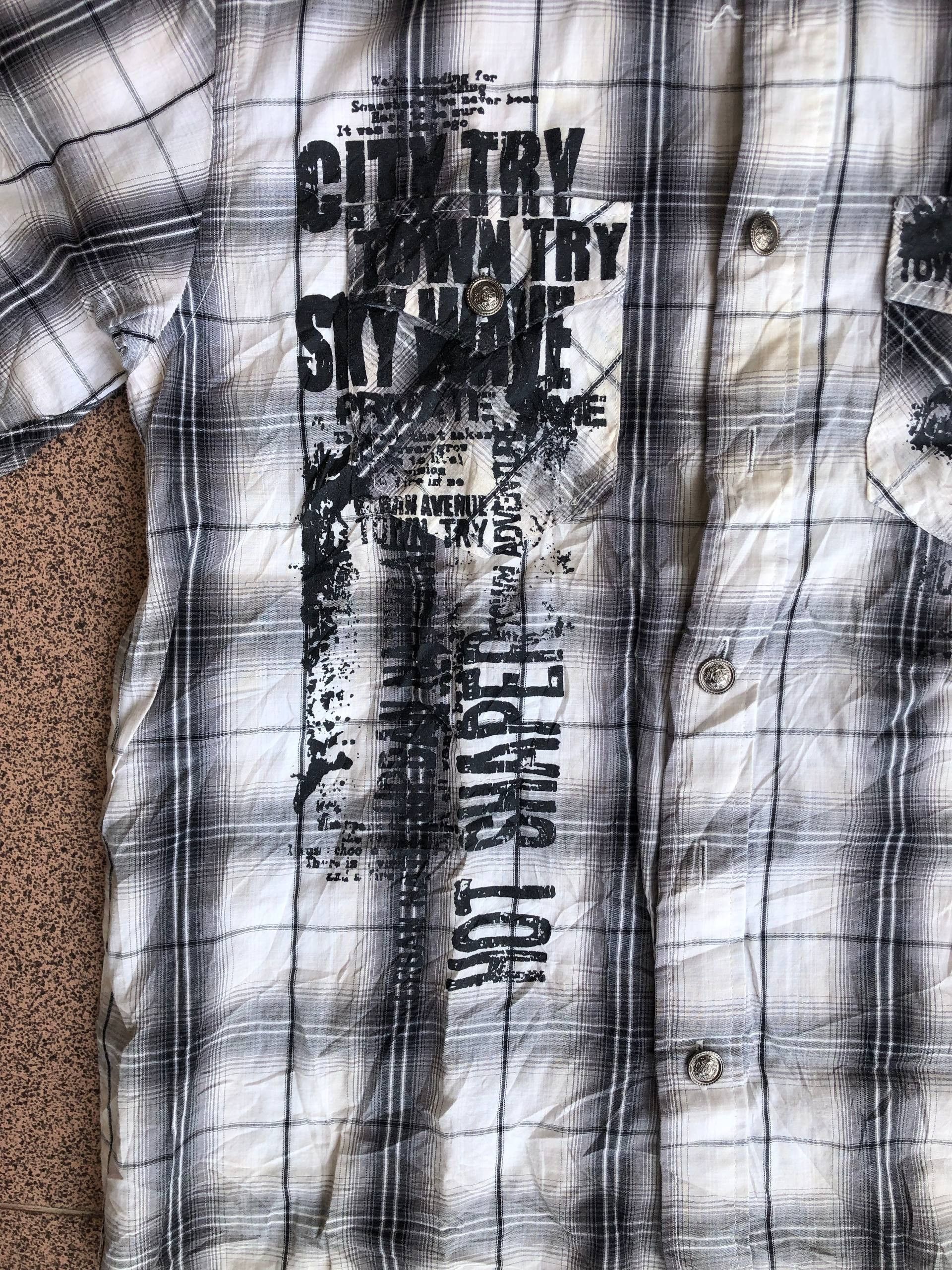 If Six Was Nine 2000s Vkei Style Poem City Mind Shirt not lgb Size US L / EU 52-54 / 3 - 4 Thumbnail