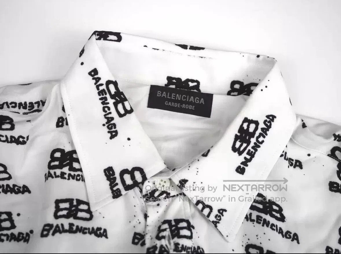 Balenciaga balenciaga oversized all over logo shirt. Size US M / EU 48-50 / 2 - 4 Thumbnail