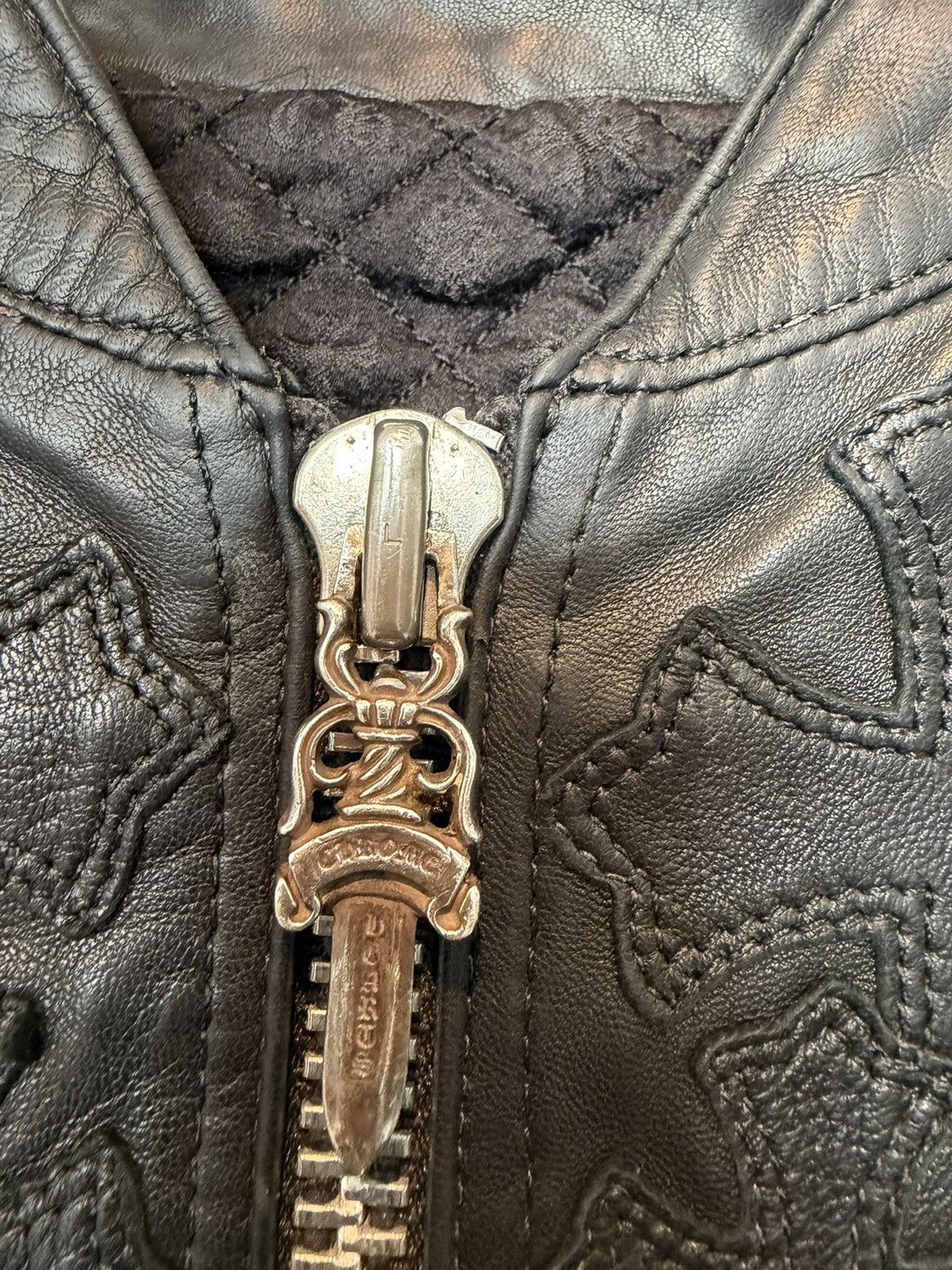 Chrome Hearts LEATHER PATCHED VEST Size US M / EU 48-50 / 2 - 6 Thumbnail