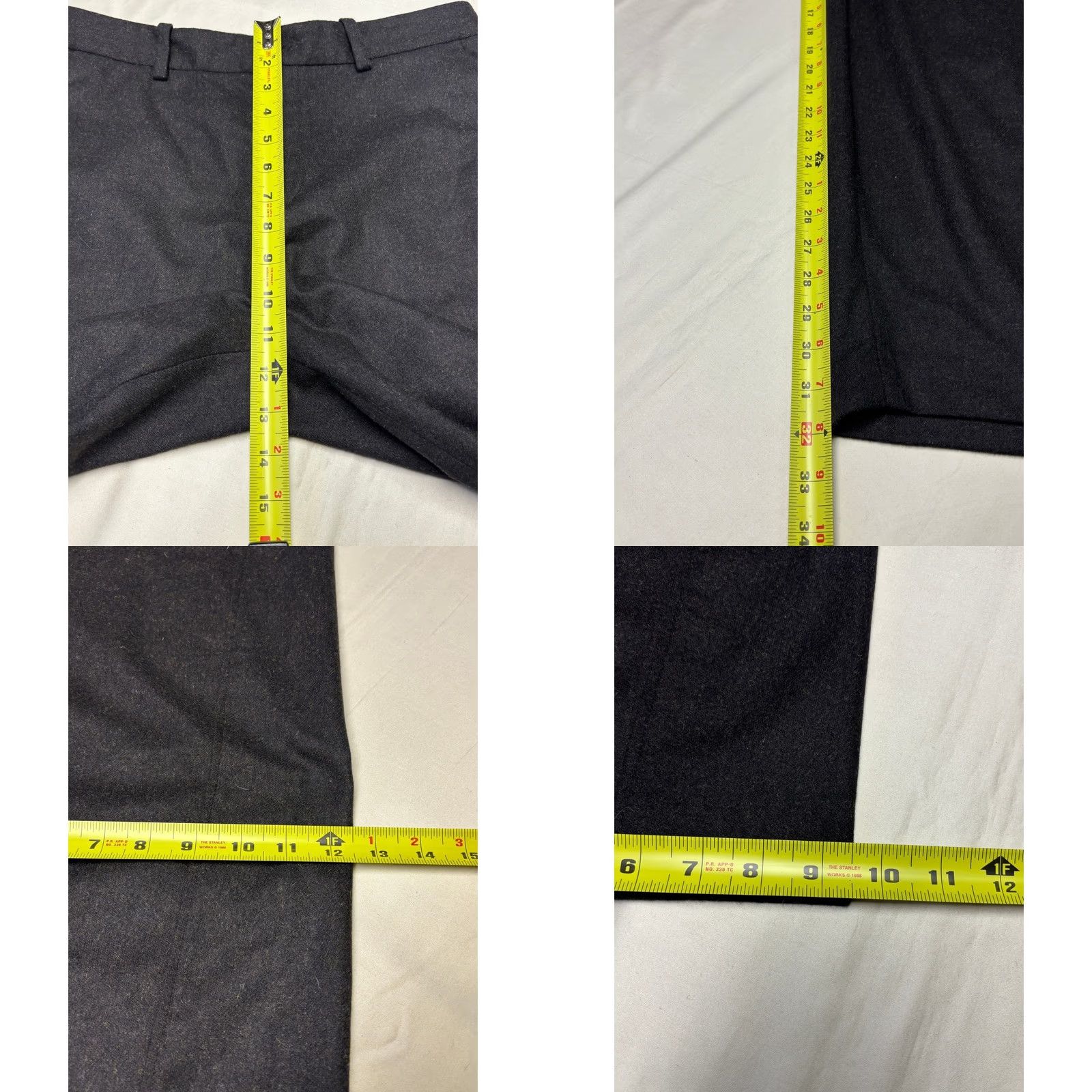 Massimo Dutti Massimo Dutti Womens Dress Pants Charcoal Grey Wool Blend Wide Leg Size 8 W32 L32 Button Zip Pockets Dry Clean Only Womens Size 30" / US 8 / IT 44 - 9 Thumbnail