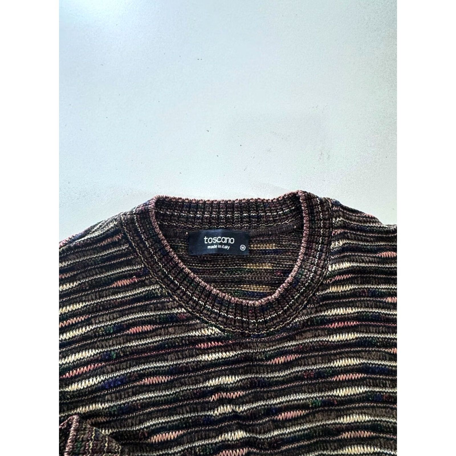 Vintage Toscano Stripe Knit SWEATER Medium Size US M / EU 48-50 / 2 - 3 Thumbnail