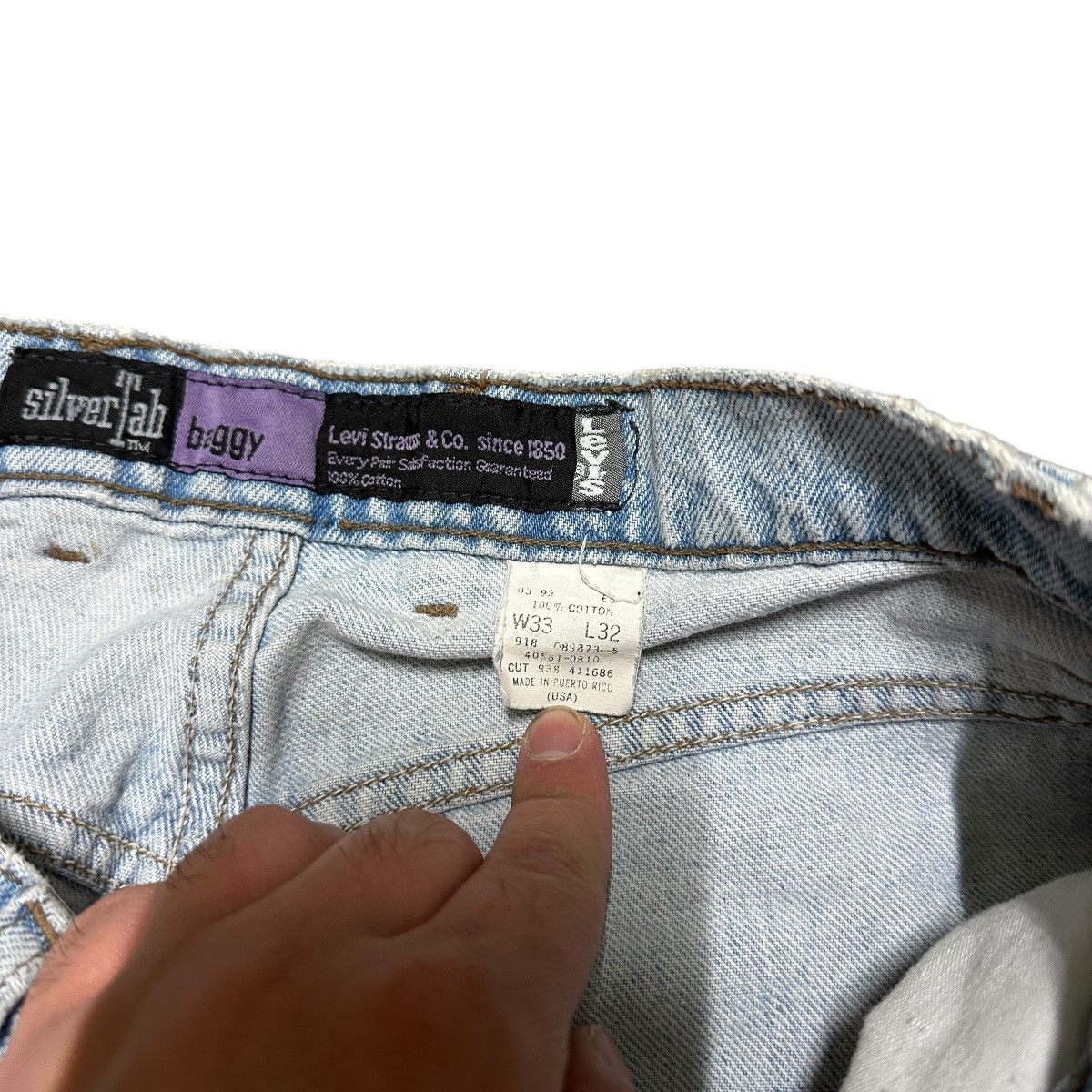 Levi's × Vintage Vintage 90s Levi’s Silvertab Baggy Purple Label Jeans Size US 33 - 7 Thumbnail