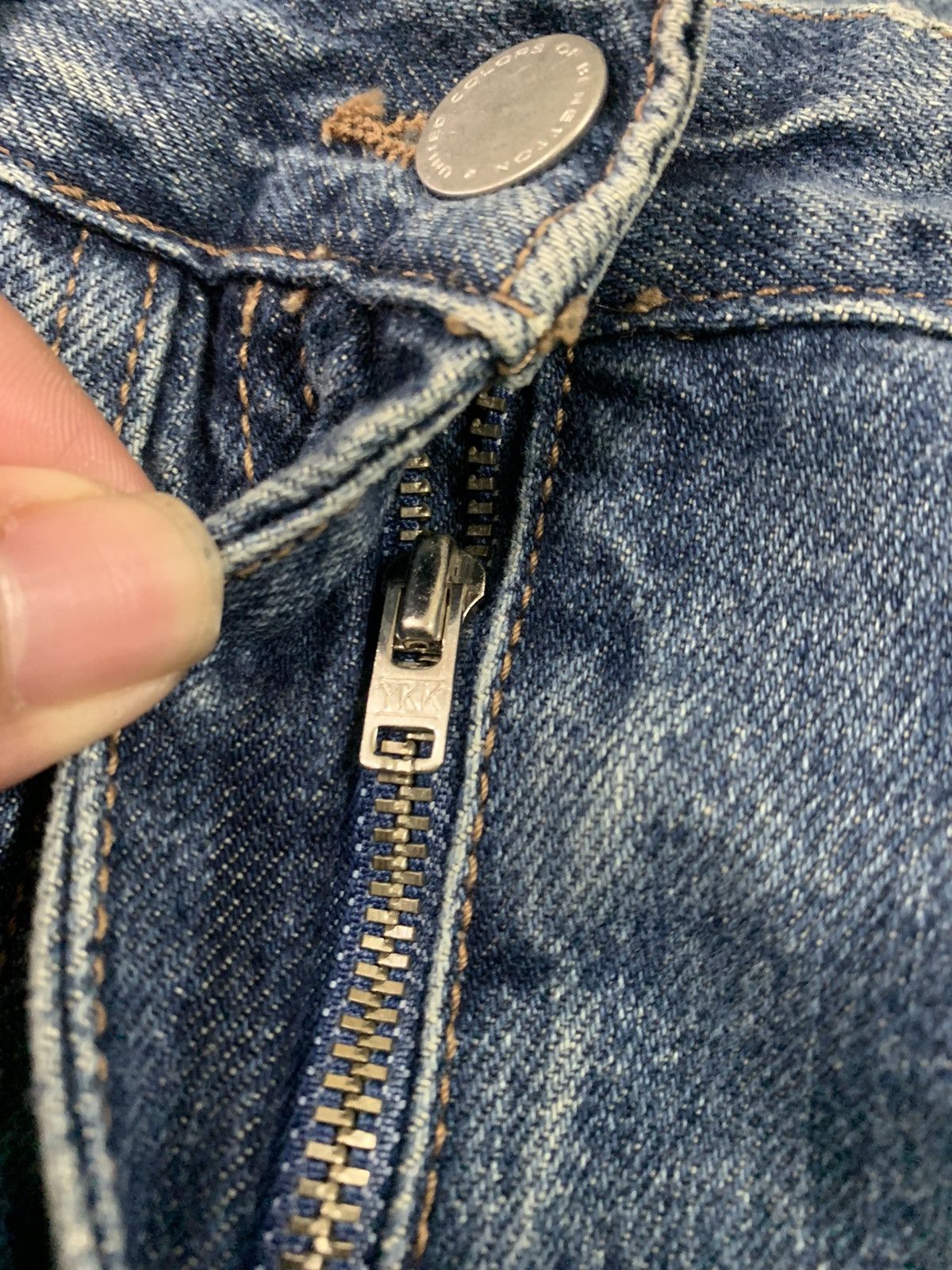 If Six Was Nine SUPER FLARE UNITED COLORS OF BENETTON JEANS RARE DESIGN Size US 30 / EU 46 - 5 Thumbnail