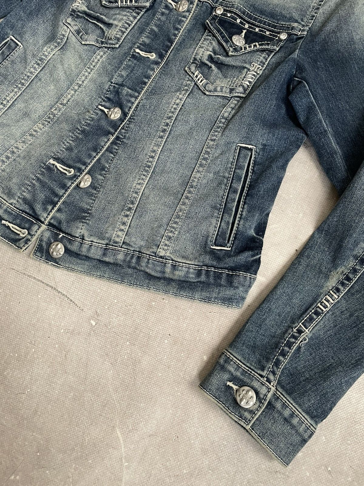 Tornado Mart Miss me Denim Jacket Blue affliction style trucker jacket Size US M / EU 48-50 / 2 - 4 Thumbnail