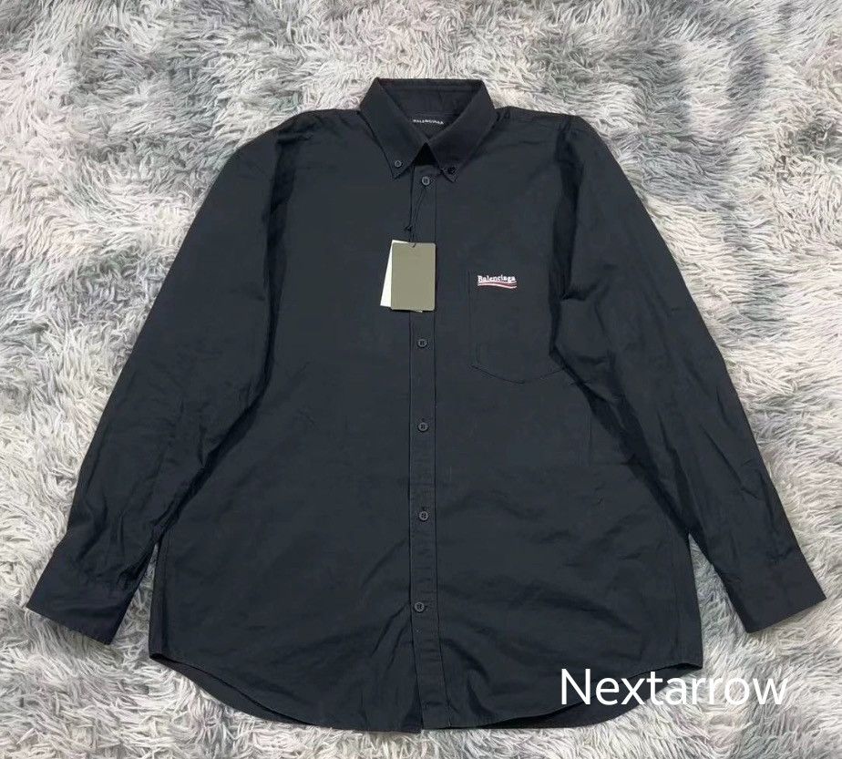 Balenciaga balenciaga Cola Wave Embroidered Shirt 2410-Nextarrow Size 38R - 1 Thumbnail