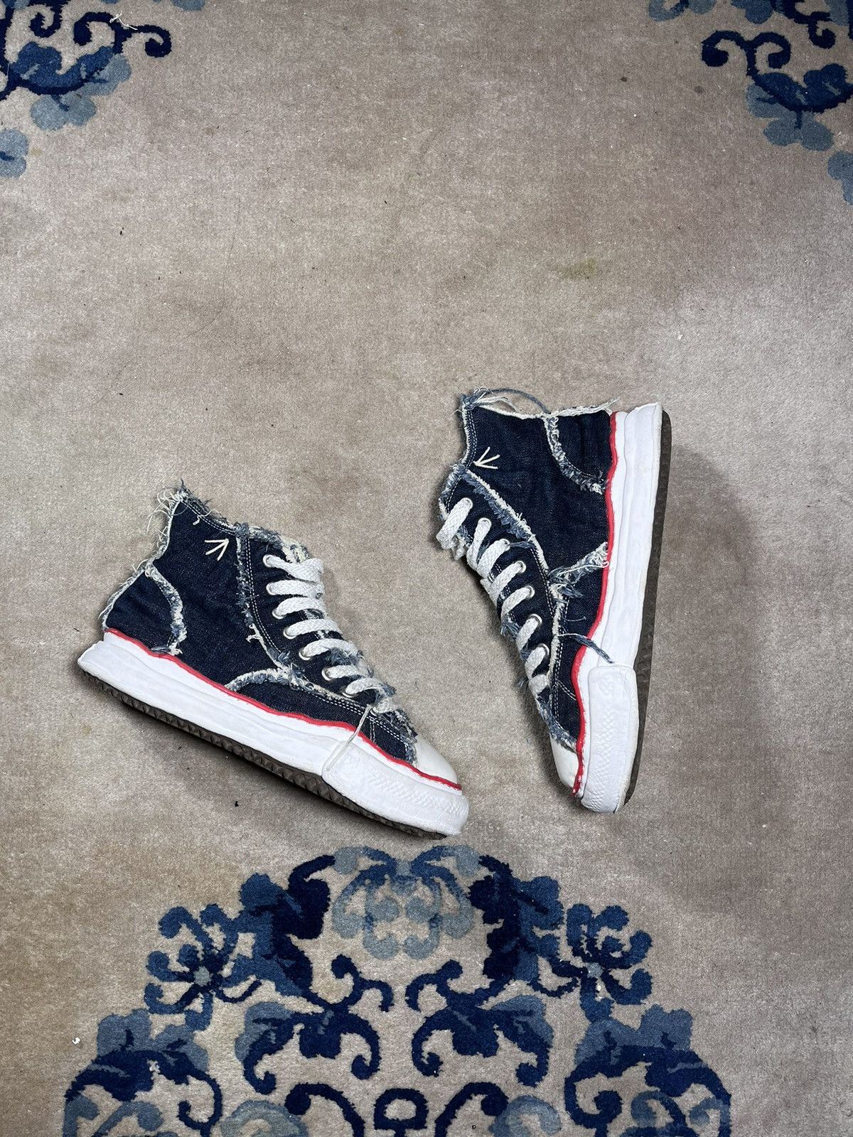 Maison MIHARA YASUHIRO × Nigel Cabourn Mihara Yasuhiro x Nigel Cabourne Hank Hi Top Denim Sneaker Size US 9.5 / EU 42-43 - 3 Thumbnail