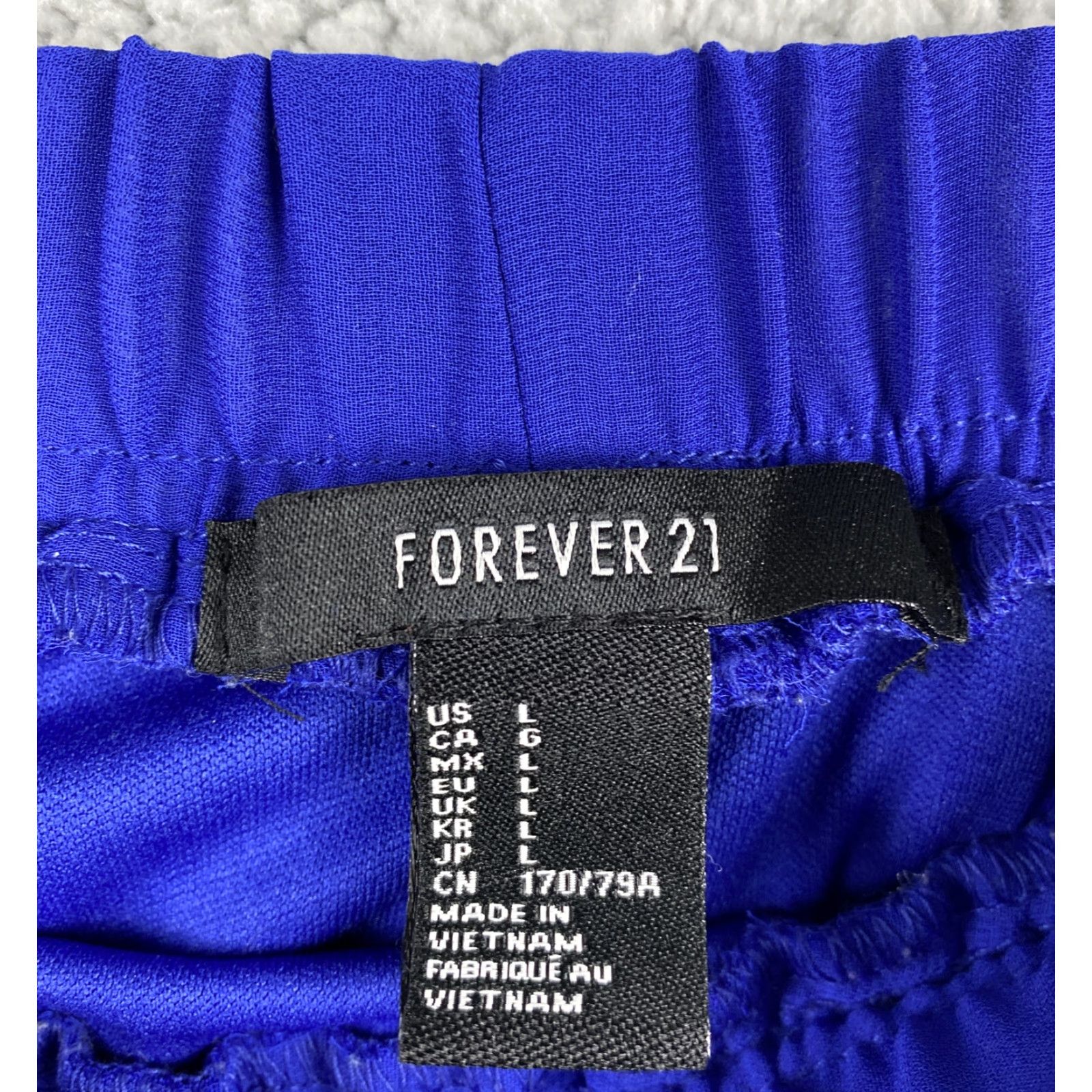 Forever 21 Forever 21 Skirt Women’s L Blue Polyester Rayon Spandex Long Spring Womens Size 36" / US 14 / IT 50 - 3 Thumbnail