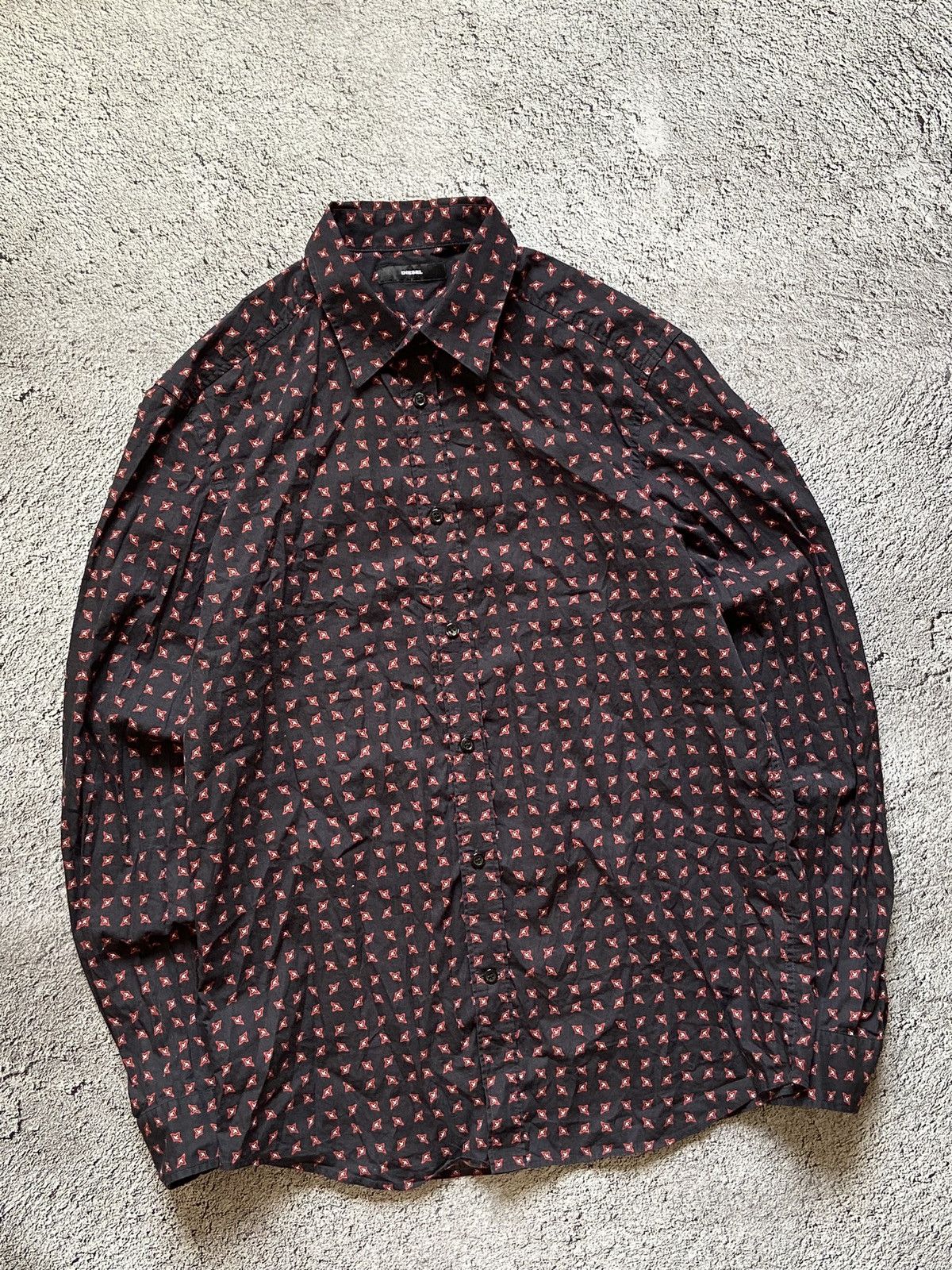Diesel × Vintage Vintage Diesel Patterned Button Up Shirt Size US L / EU 52-54 / 3 - 3 Thumbnail