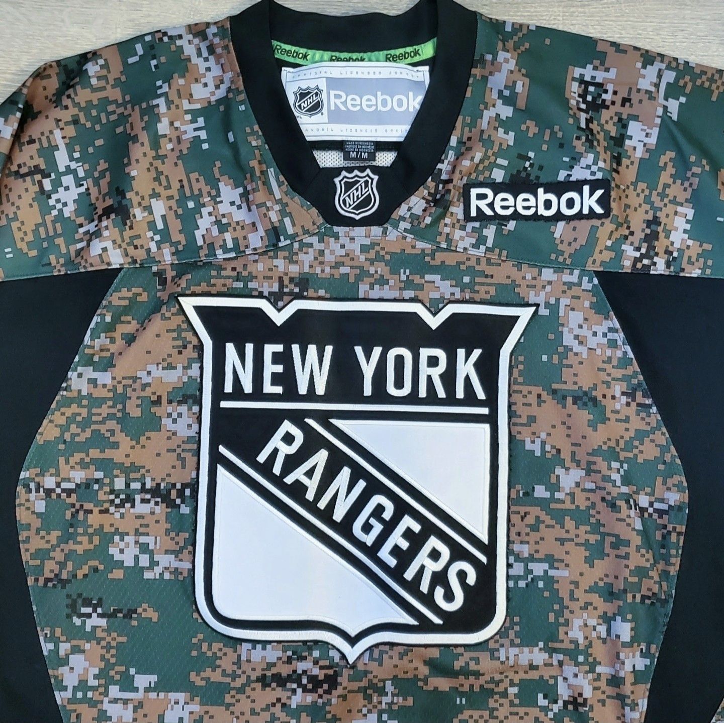 Reebok New York Rangers NHL Reebok Military Camo Vets Day Jersey Size US M / EU 48-50 / 2 - 2 Thumbnail