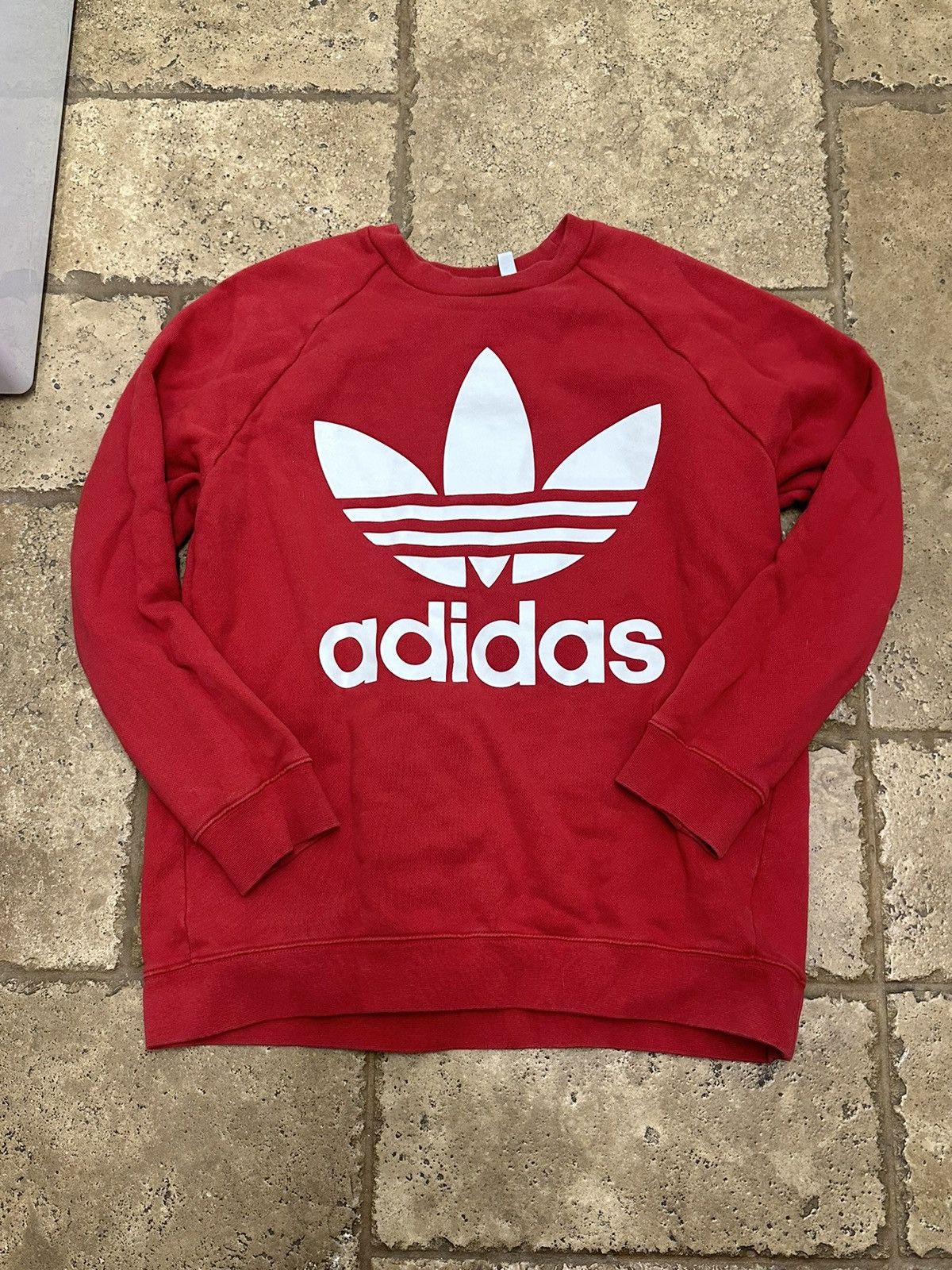 Adidas Adidas 3 Stripes Large Big Logo Crewneck Sweatshirt Size US L / EU 52-54 / 3 - 1 Thumbnail