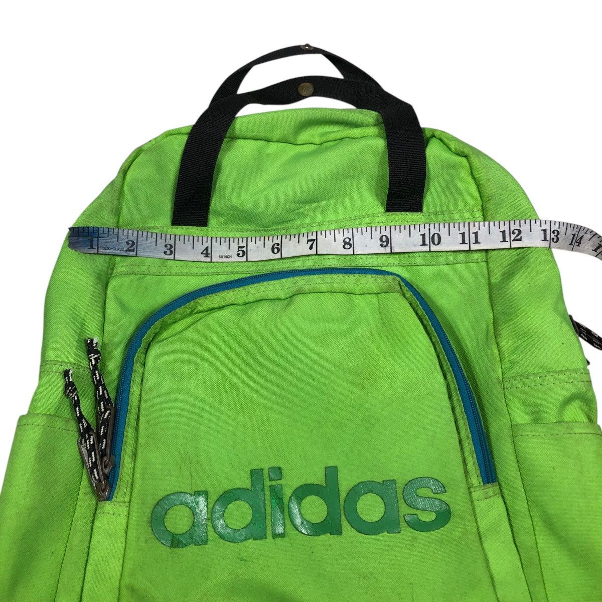 Adidas 📌Vintage Bag Pack Adidas Cordura Fabric Big Logo Size ONE SIZE - 14 Thumbnail