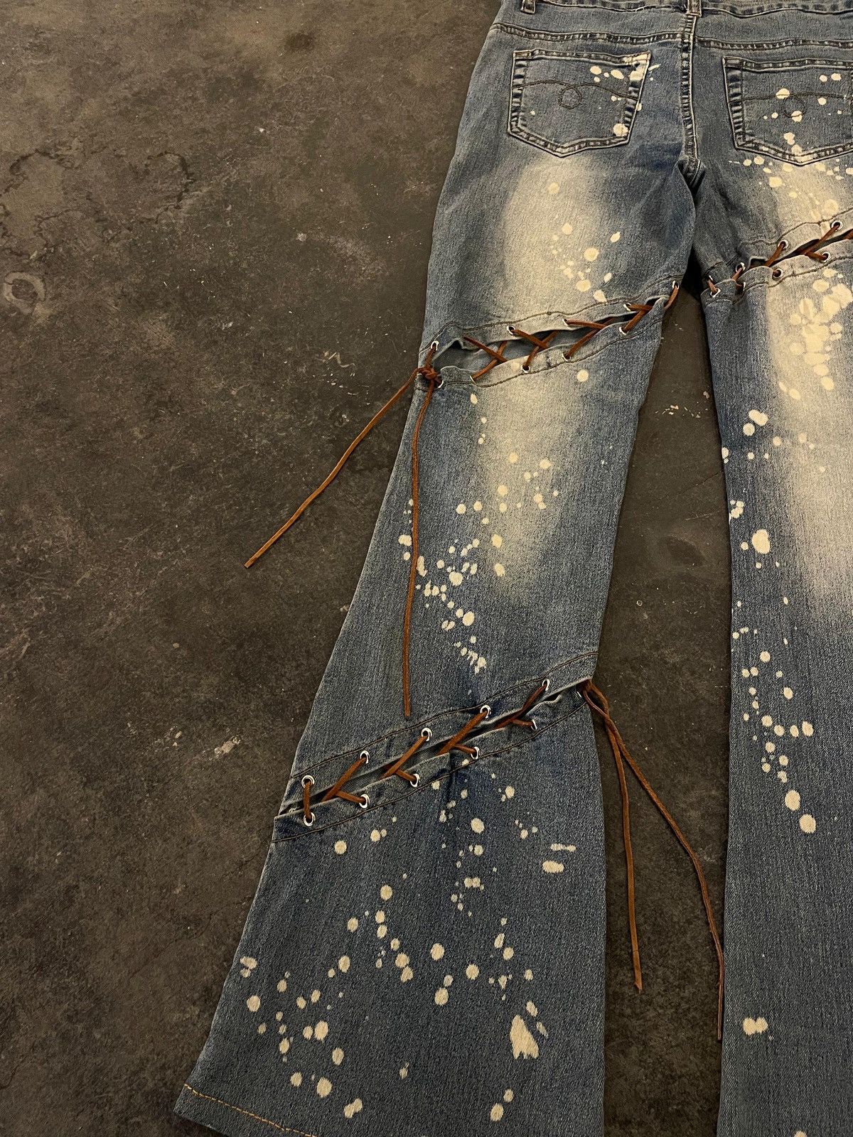 Hysteric Glamour Y2k Winkwink laced ifsixwasnine flare jeans Size 29" - 10 Thumbnail