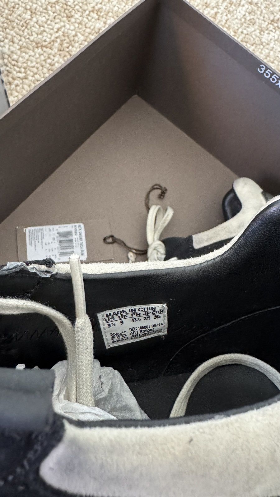 Adidas × Rick Owens RICK OWENS x ADIDAS BLACK TECH RUNNER Size US 9.5 / EU 42-43 - 9 Thumbnail