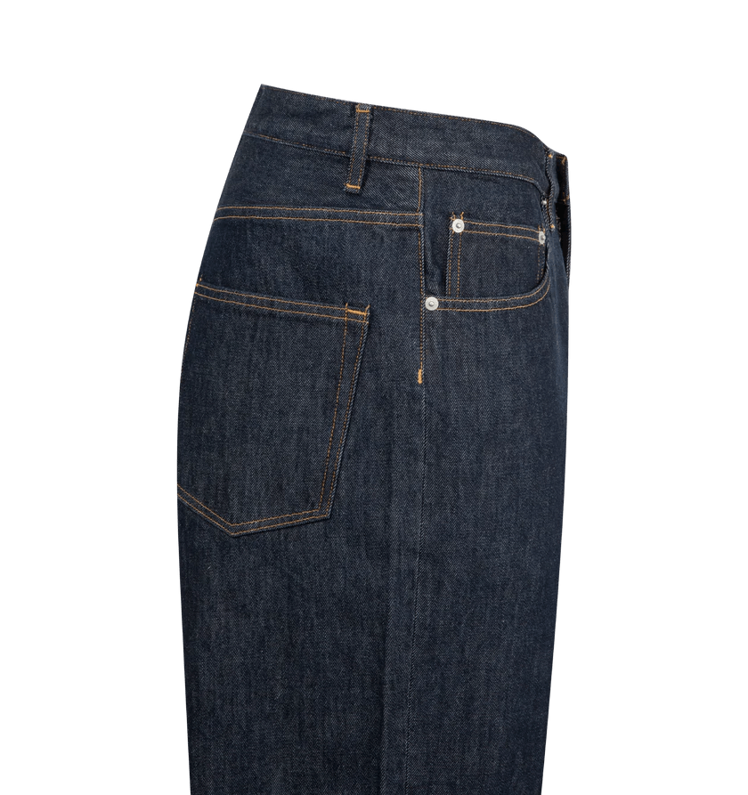Auralee o1h1sh11225 Hard Twist Denim Wide Pants in Nevy Blue Size US 36 / EU 52 - 3 Thumbnail