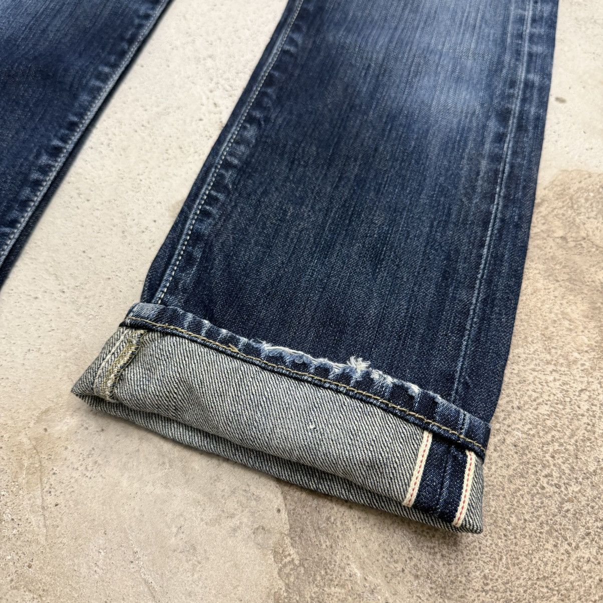 Levi's Levis 505 Selvedge Slim Straight Distressed Denim Pants Size US 28 / EU 44 - 3 Thumbnail