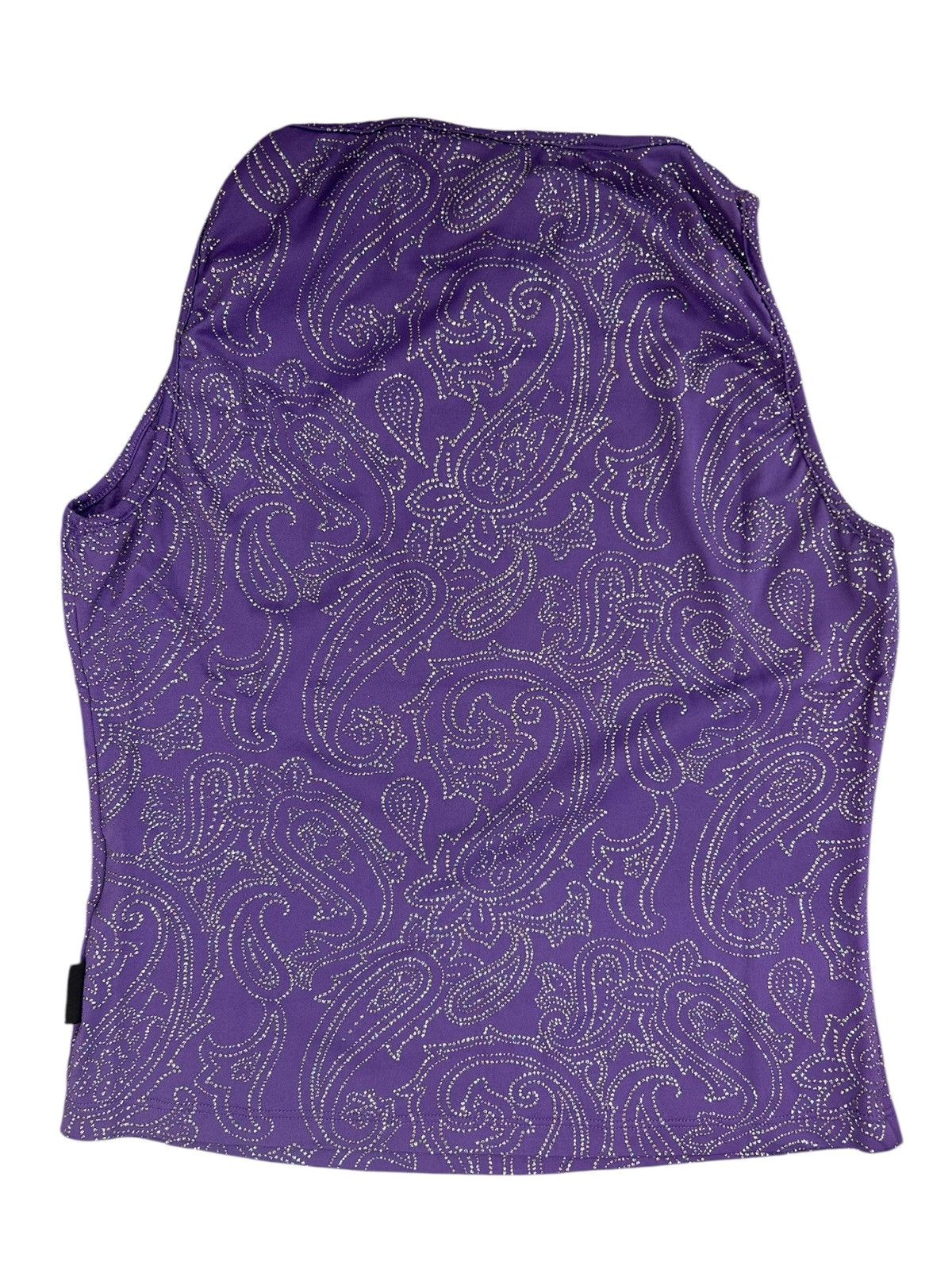 Versace NWT Vintage Versace Jeans Couture Paisley Sparkle Top Purple Size M / US 6-8 / IT 42-44 - 3 Thumbnail