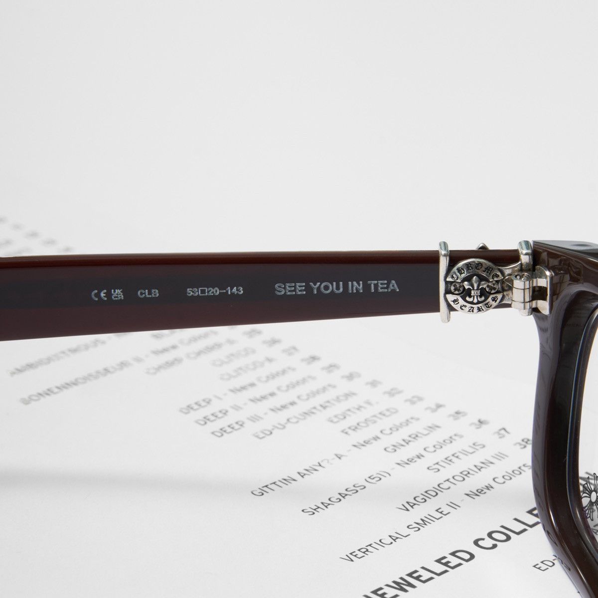 Chrome Hearts CHROME HEARTS SEE YOU IN TEA CLASSIC BROWN GLASSES Size ONE SIZE - 6 Thumbnail