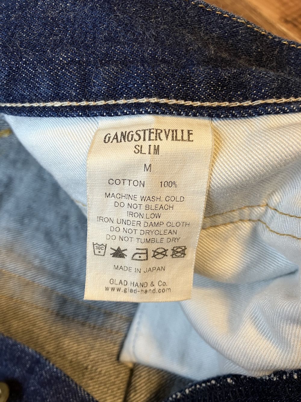 Japanese Brand GANGSTER VILLE “IronCross” W31 x L32 Slim fit Selvedge Denim Size US 31 - 8 Thumbnail
