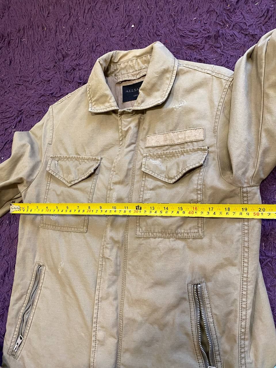 Allsaints Vintage Allsaints Beige Multi Pocket Jacket Size US S / EU 44-46 / 1 - 9 Thumbnail