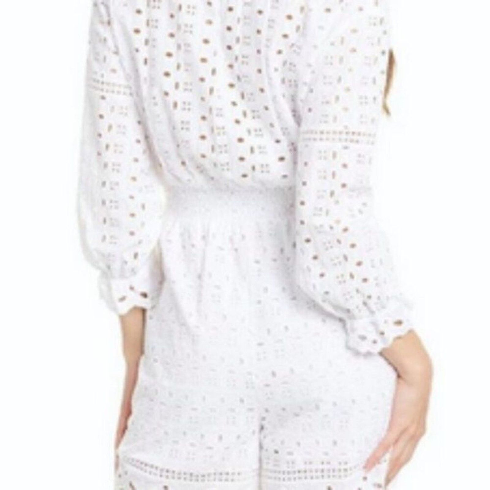 The Kooples The Kooples Embroidery Romper white S Size 26" / US 2 / IT 38 - 5 Thumbnail