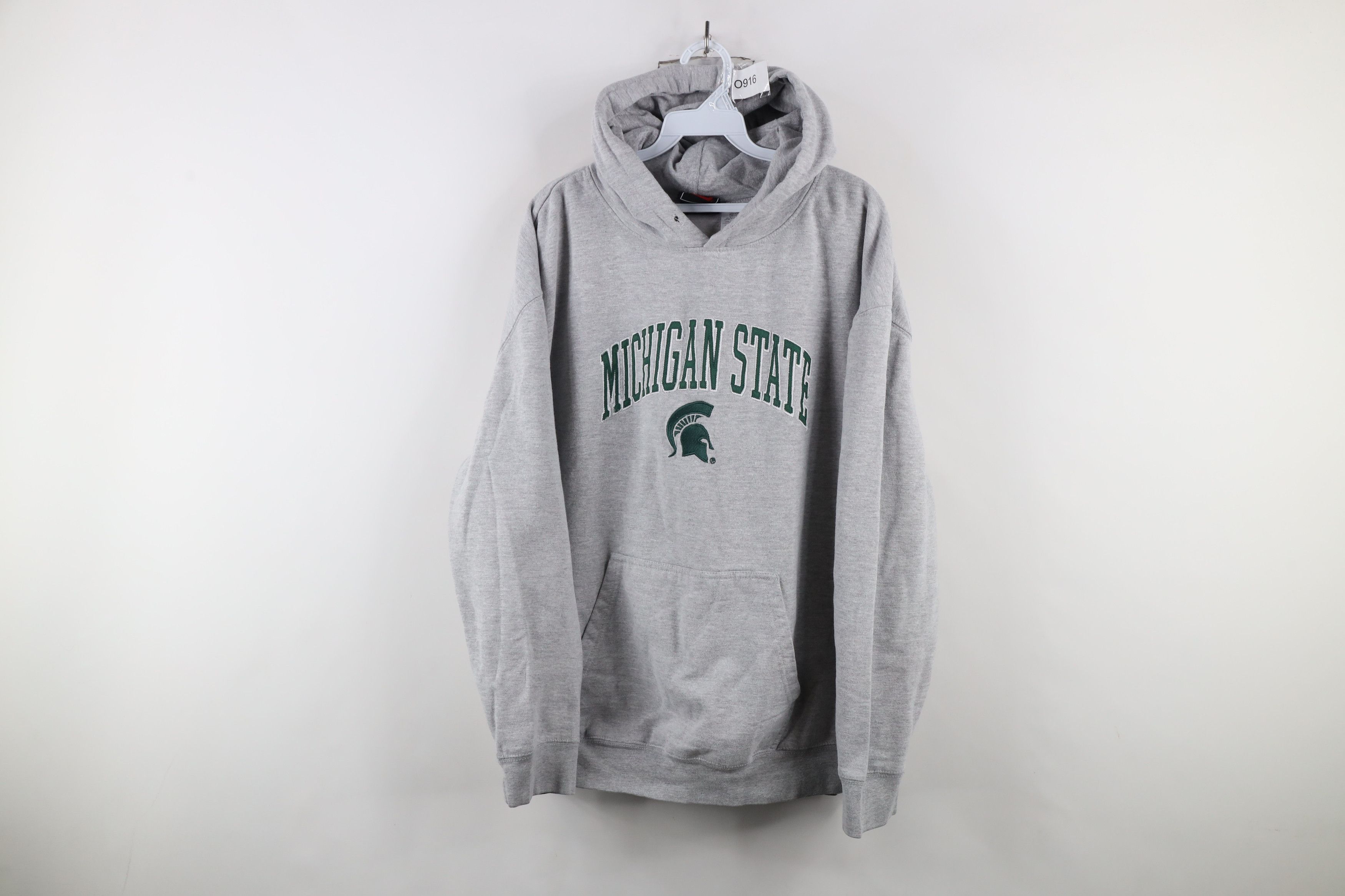 Vintage Vintage 90s Michigan State University Hoodie Sweatshirt Gray Size US XL / EU 56 / 4 - 1 Thumbnail