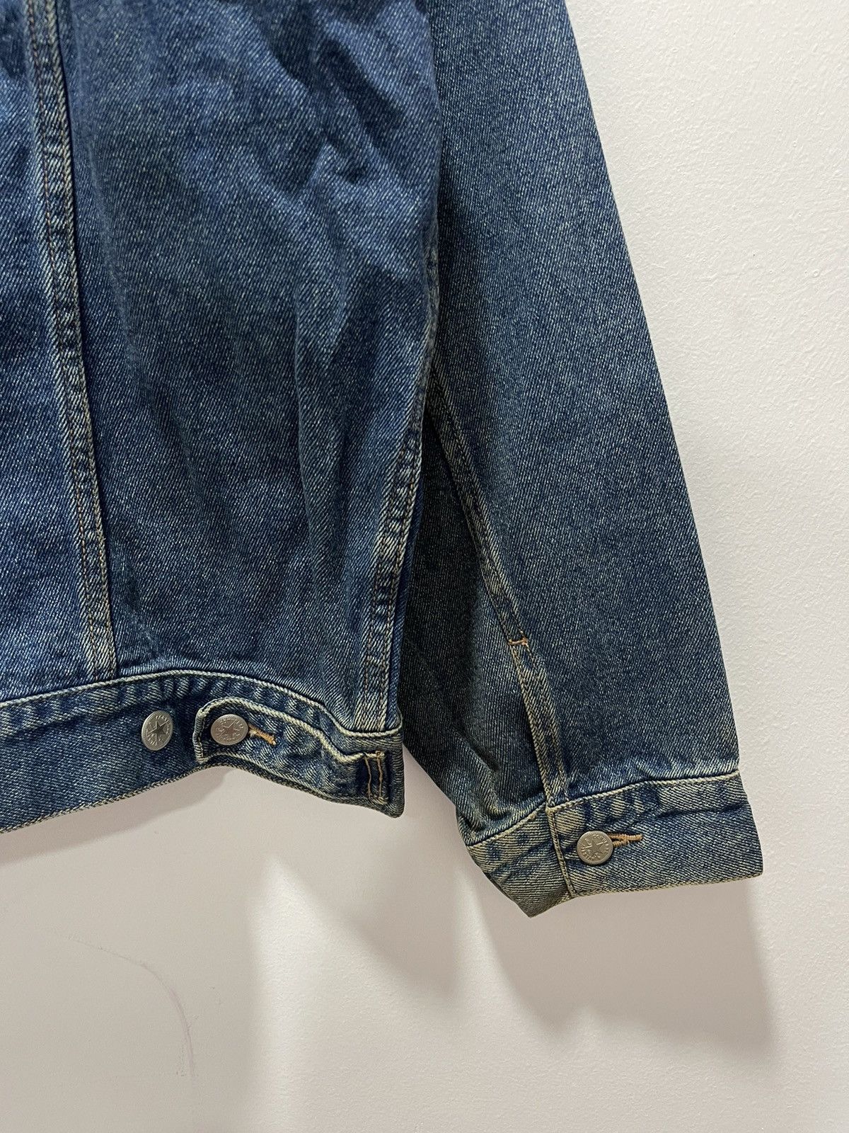 Converse × Vintage VINTAGE CONVERSE TRUCKER DISTRESSED DENIM JACKET Size US XL / EU 56 / 4 - 7 Thumbnail