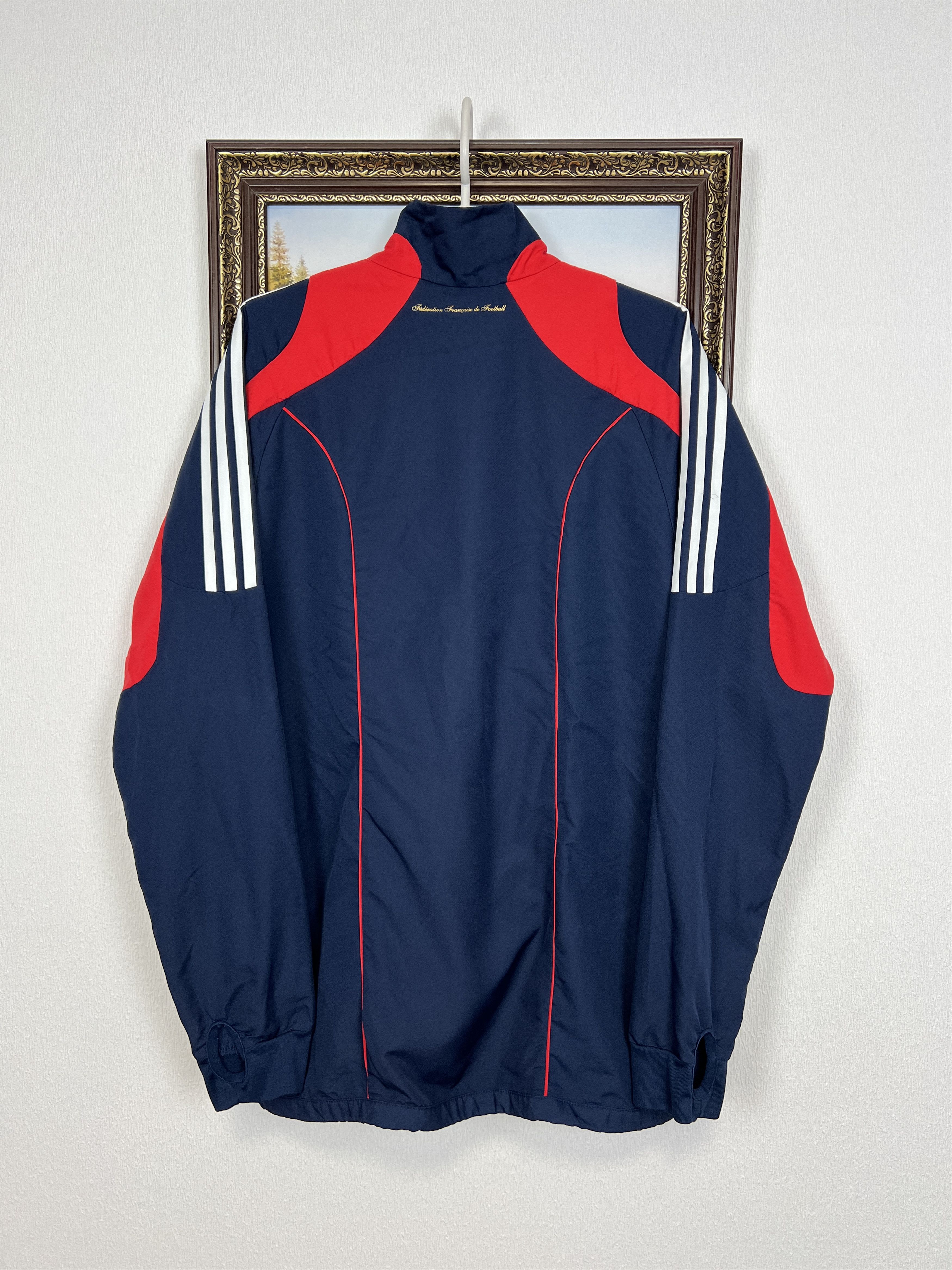 Adidas Vintage Adidas France Football Train Jacket Player Issue Size US L / EU 52-54 / 3 - 16 Thumbnail