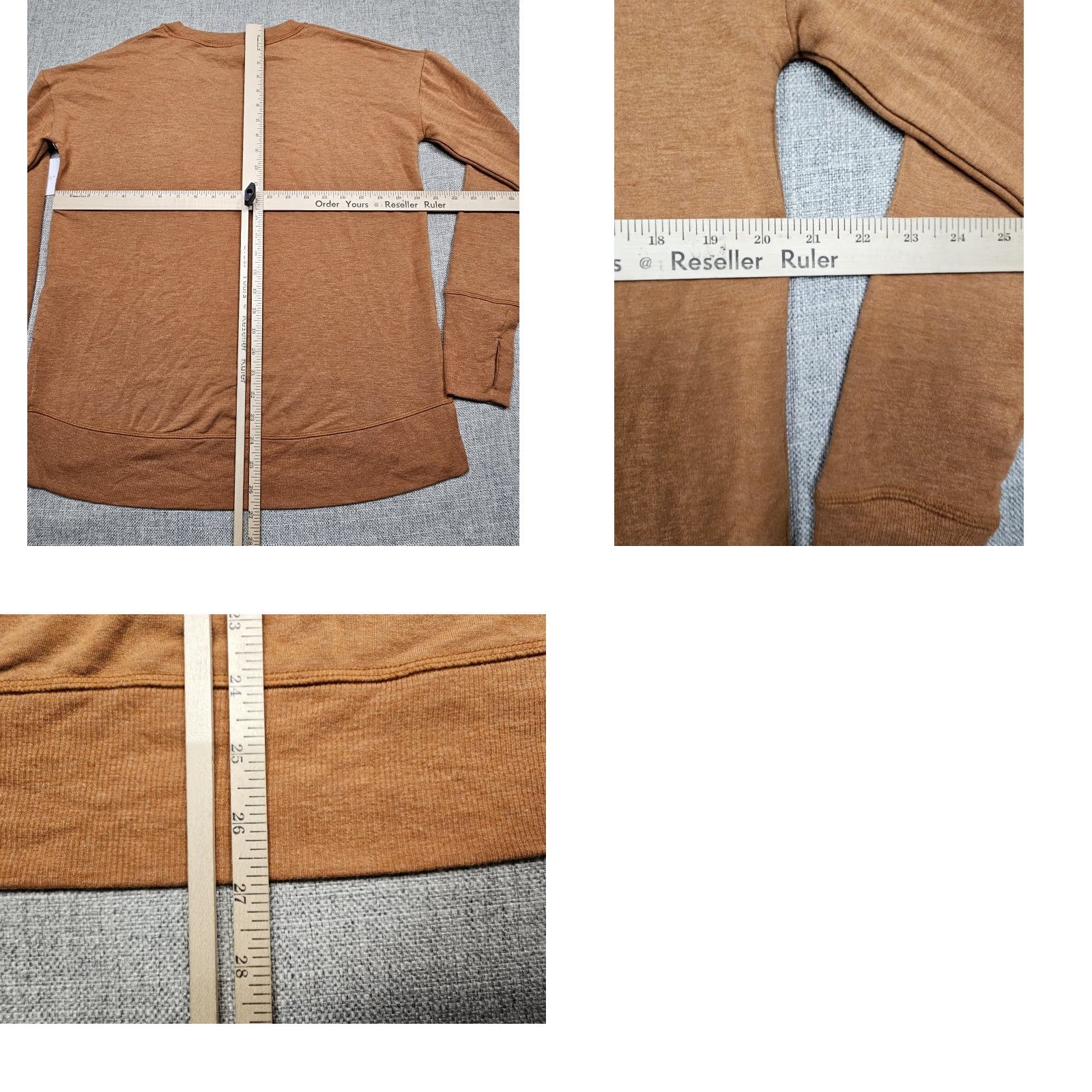 Athleta Athleta Sweatshirt Womens Small Petite Brown Coaster Luxe Thumbholes S858-0031 Size S / US 4 / IT 40 - 8 Thumbnail