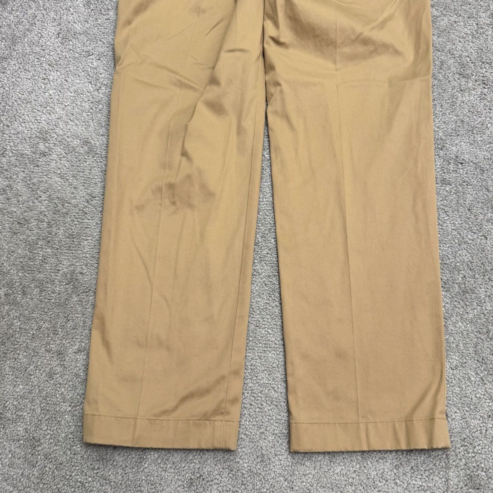 Brooks Brothers Brooks Brothers Advantage Milano Chino Pants Mens 33x30 Brown Straight Leg Chino Khaki Size US 33 - 3 Thumbnail