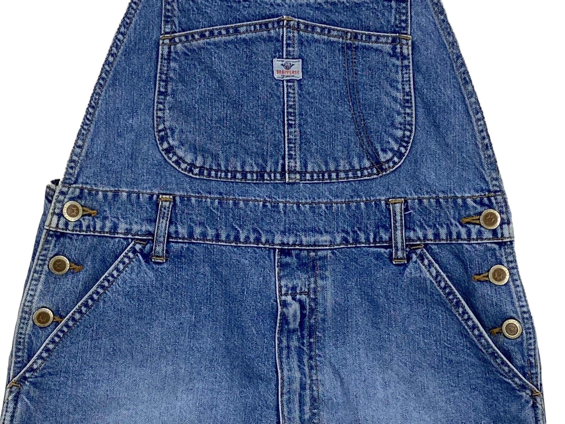 Japanese Brand Brappers Denim Bib Overalls Hickory Workwear Size US 32 / EU 48 - 4 Thumbnail