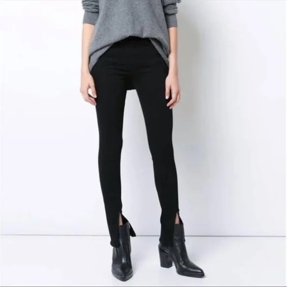 Rag & Bone Rag & Bone Yuki Skinny in Coal Bar split front. Size 30 Size 30" / US 8 / IT 44 - 1 Thumbnail