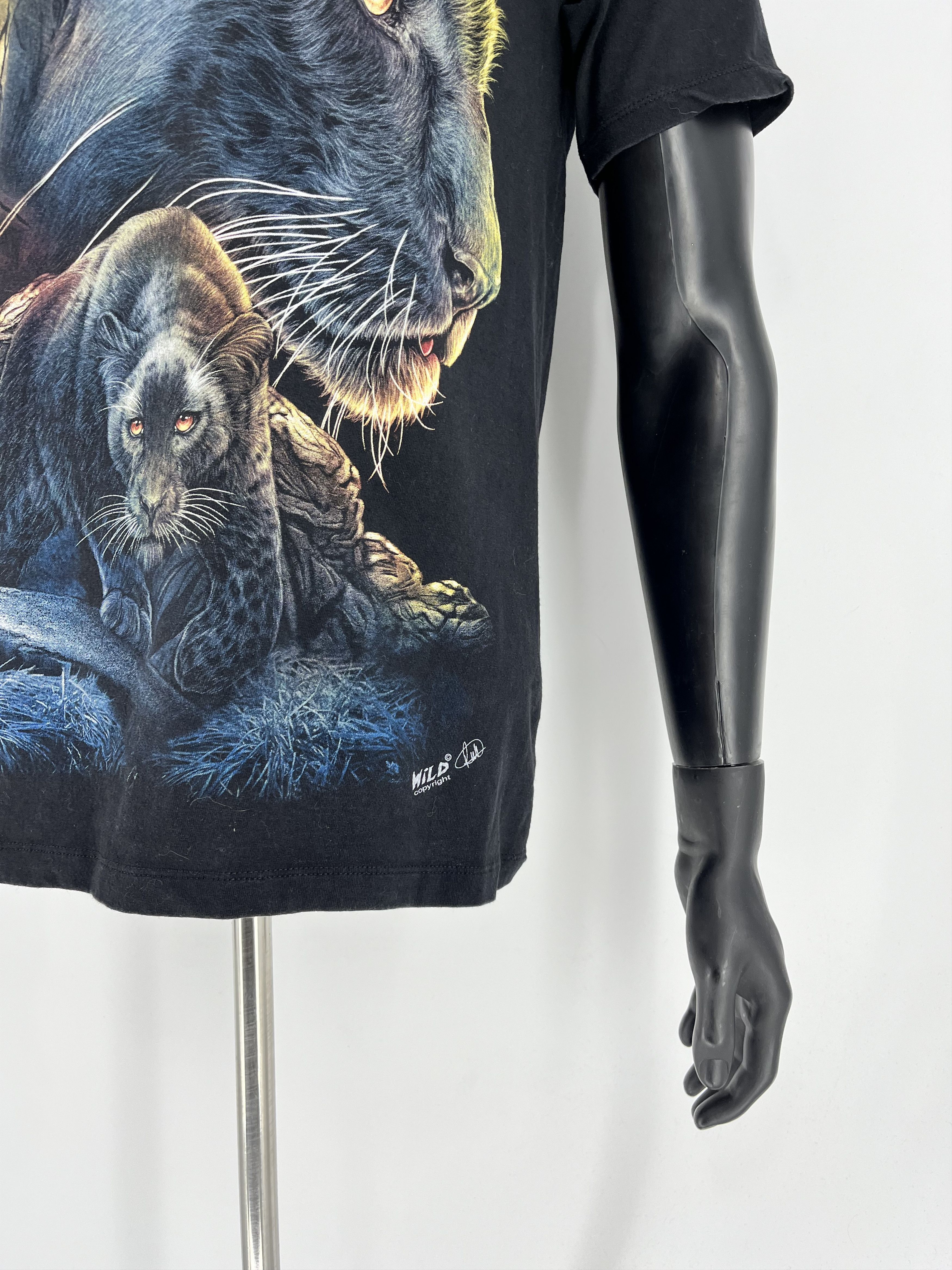 Vintage Vintage Y2K 90s Painted Tiger Face Graphic T-shirt Size US M / EU 48-50 / 2 - 7 Thumbnail
